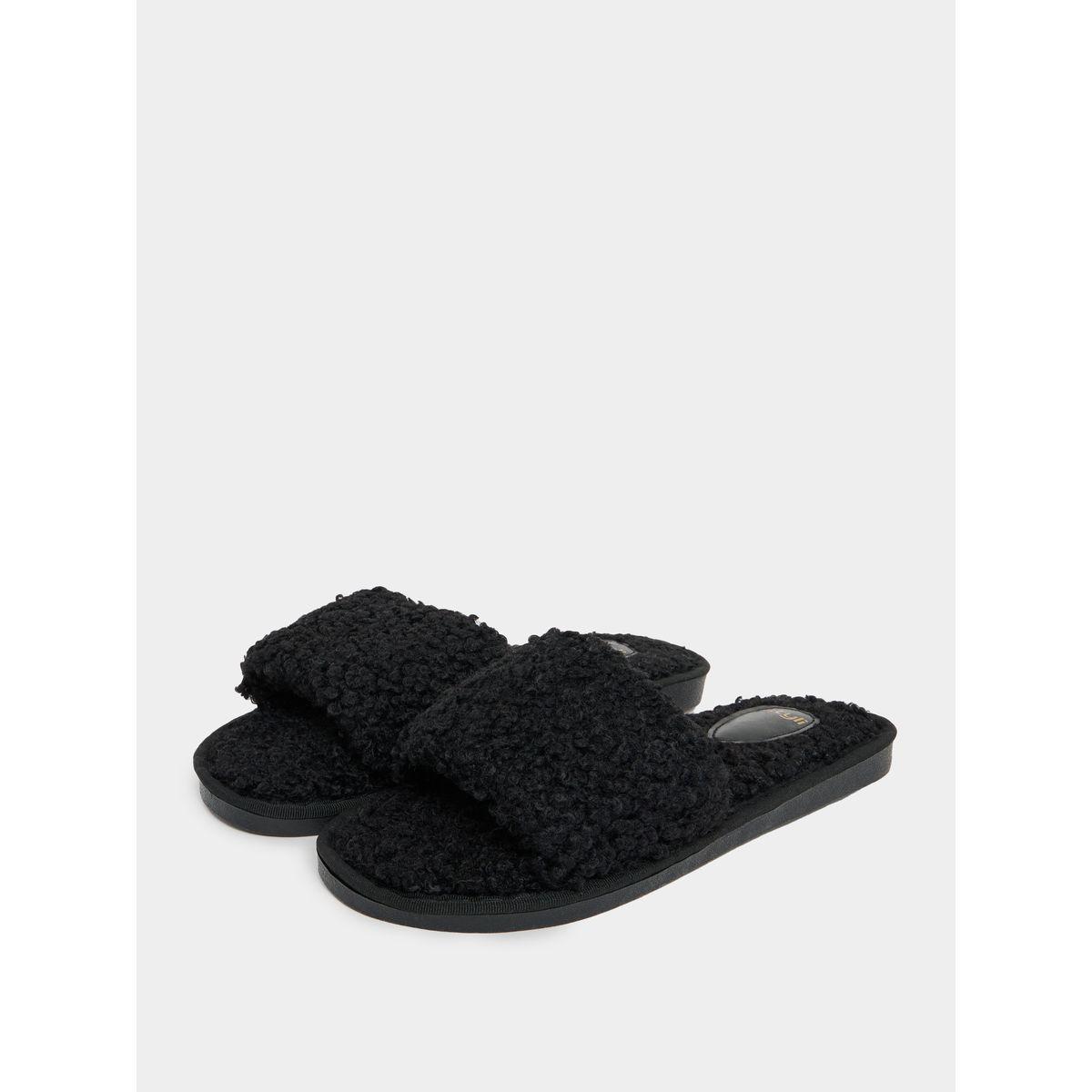 Styli Fleece Design Strap Bedroom Slippers-women-shoes-bedroomslippers-image-2