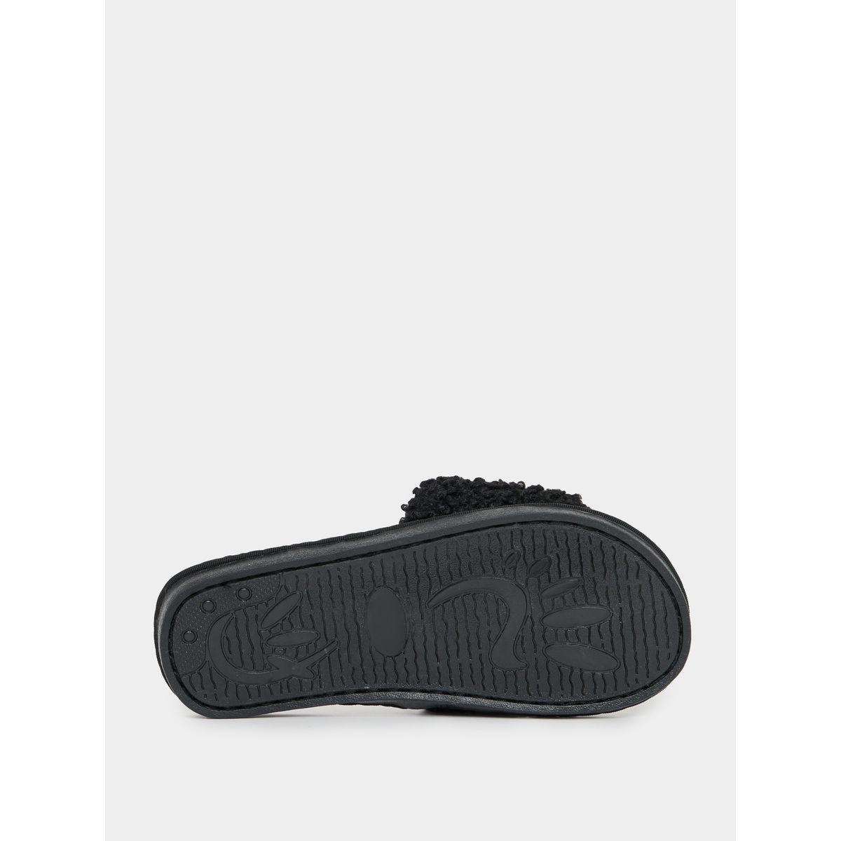 Styli Fleece Design Strap Bedroom Slippers-women-shoes-bedroomslippers-image-6