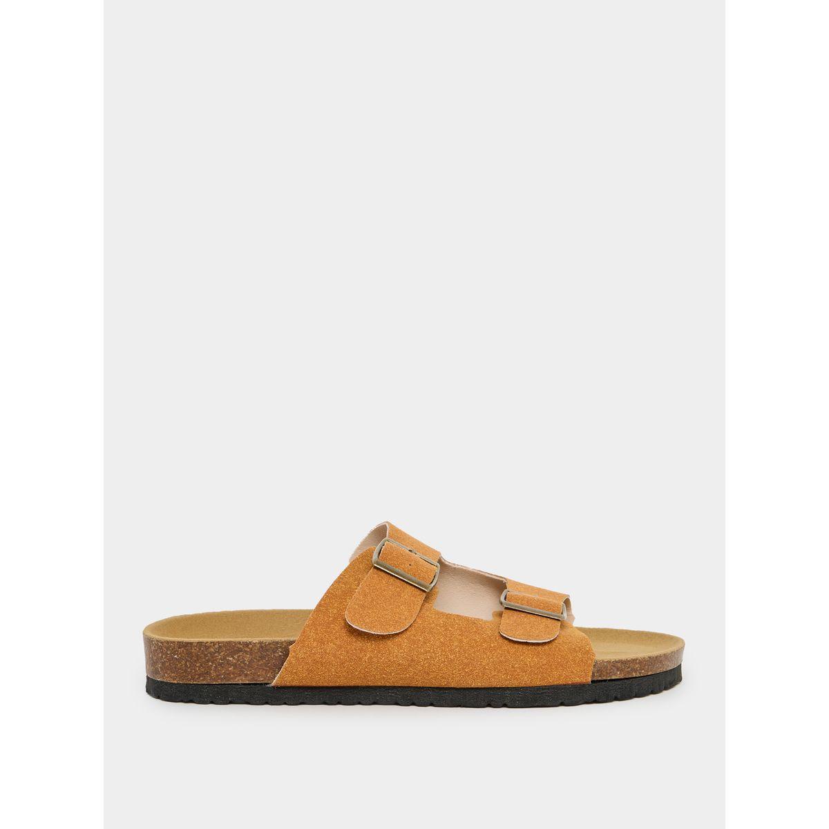 Styli Suede Look Soft Footbed Sandals-women-shoes-sandals-flats-image-1