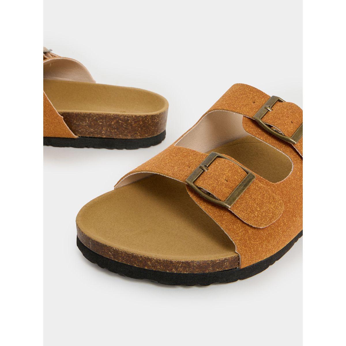 Styli Suede Look Soft Footbed Sandals-women-shoes-sandals-flats-image-3