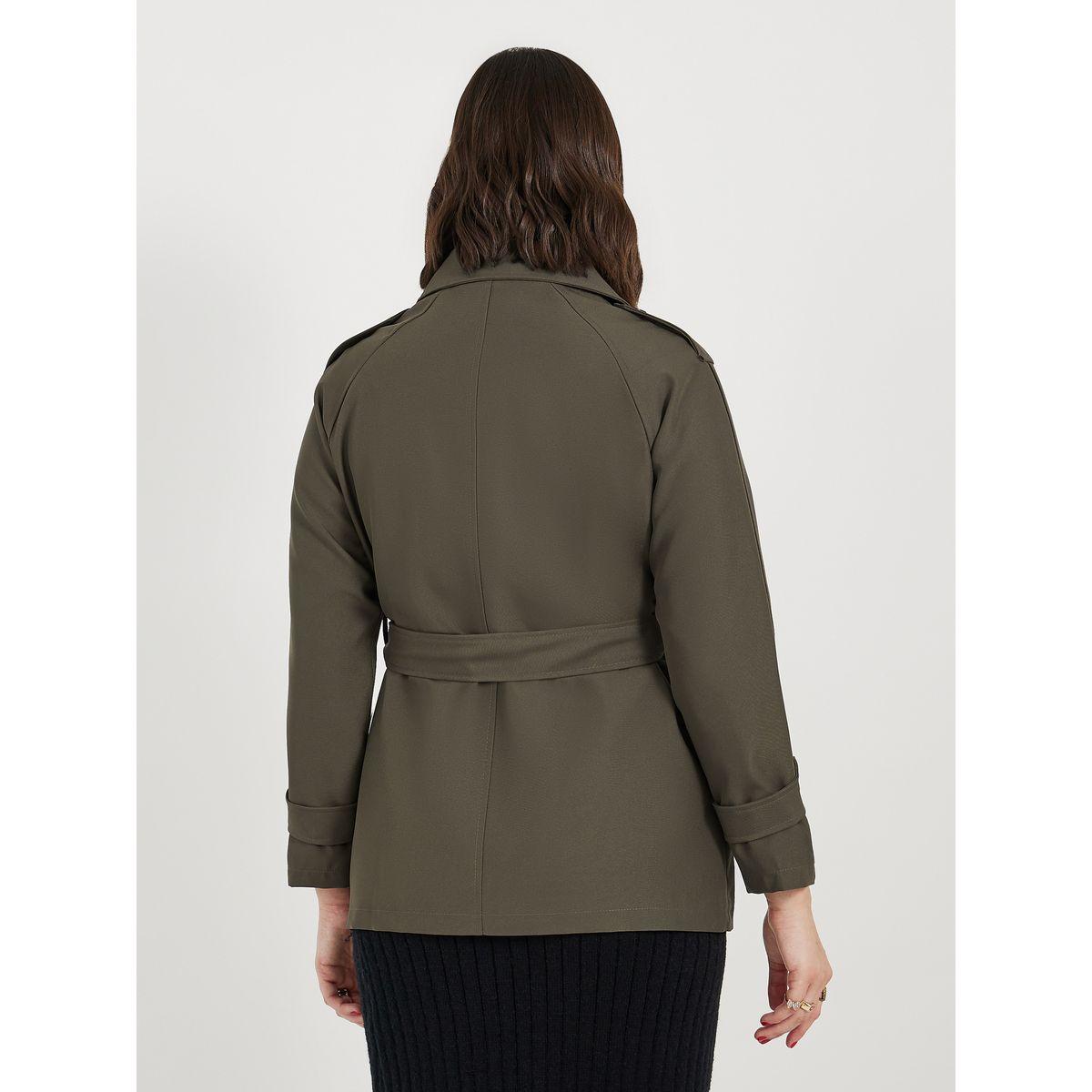 جاكيت ترنش بقصة عادية وحزام-women-winterwear-coatsandjackets-jackets-image-1