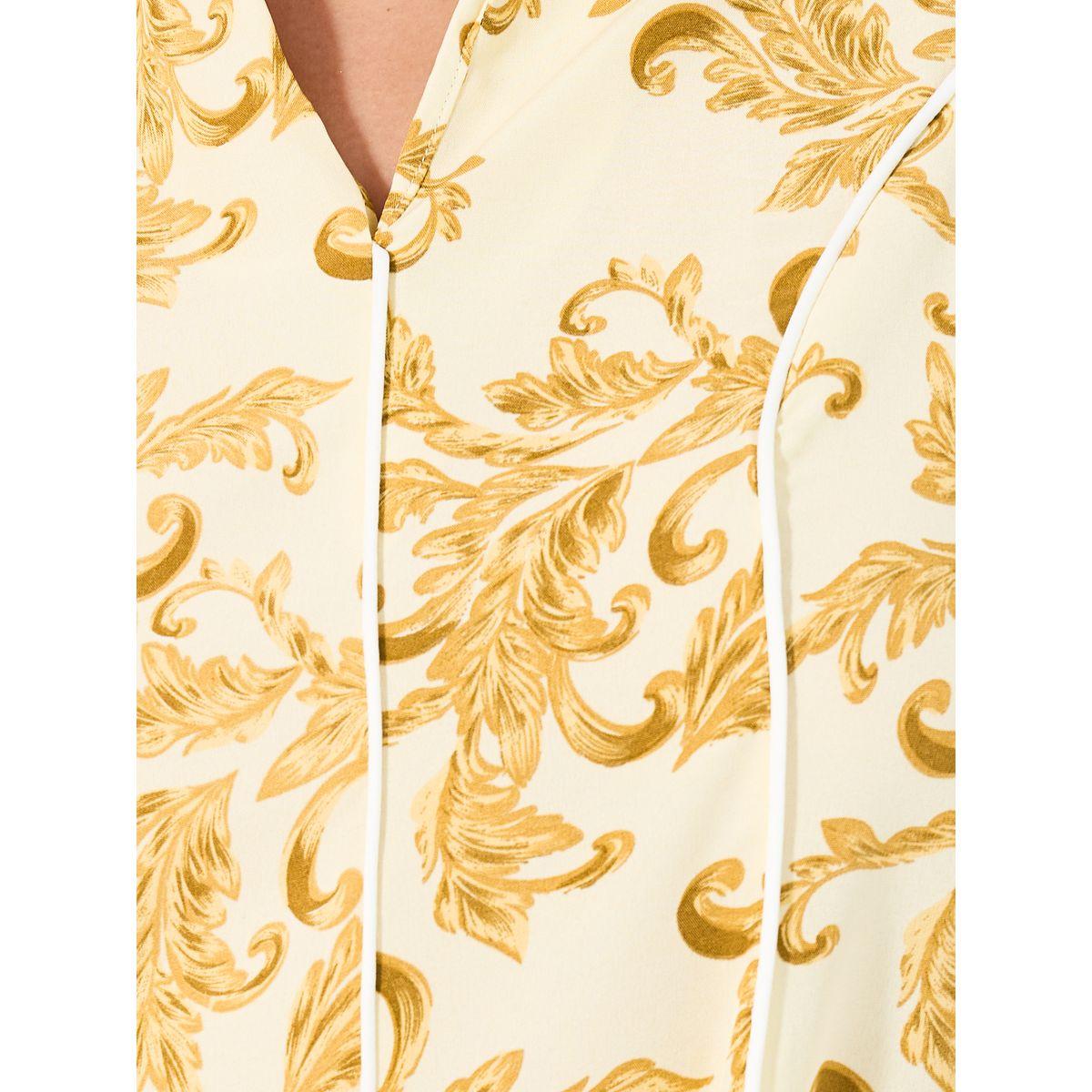 Styli Ornate Print Jalabiya with Piping Detail-women-arabicclothing-jalabiyas-image-3