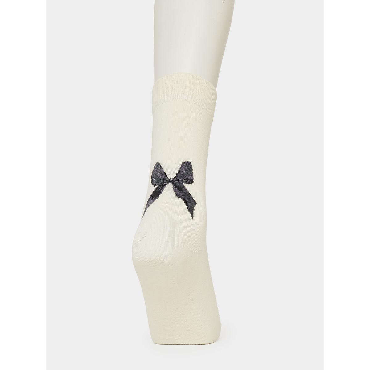 Styli Pack of 2- Bow Print Socks-women-socksandstockings-image-3