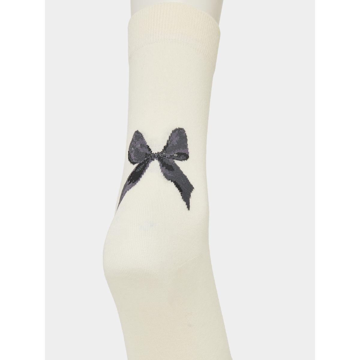 Styli Pack of 2- Bow Print Socks-women-socksandstockings-image-4