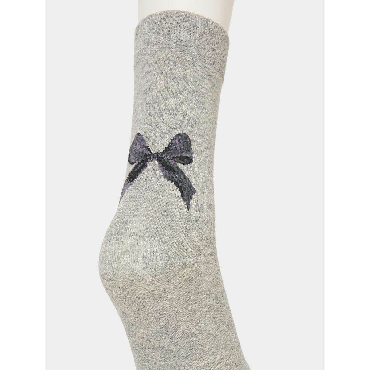 Styli Pack of 2- Bow Print Socks-women-socksandstockings-image-7