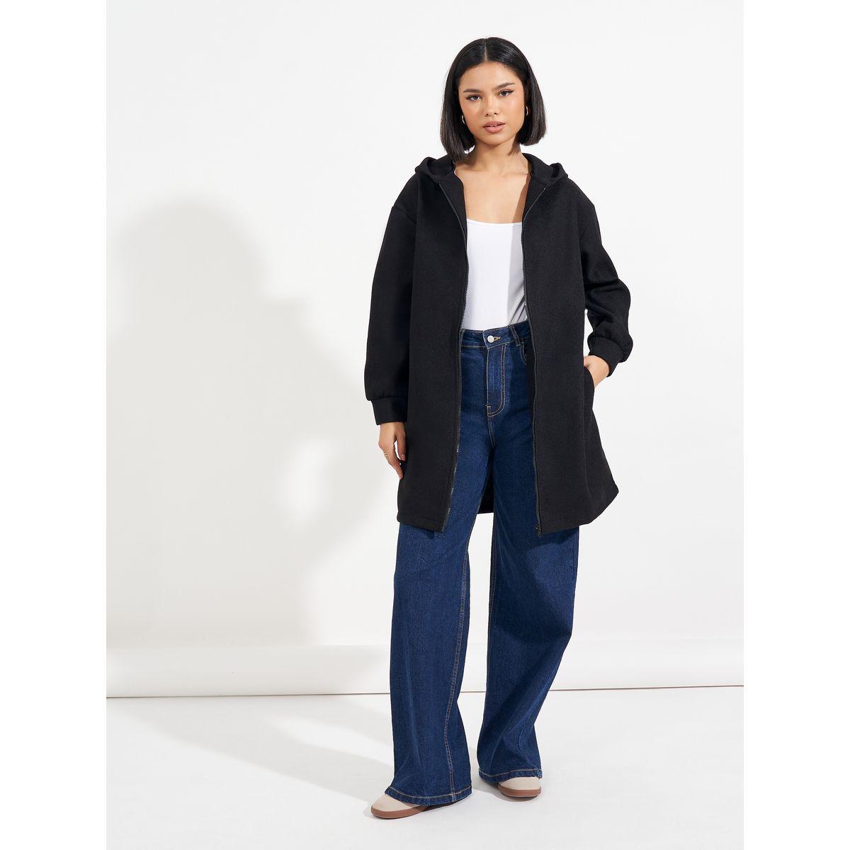 معطف بقصة عادية مع ياقة هودي-women-winterwear-coatsandjackets-jackets-image-4