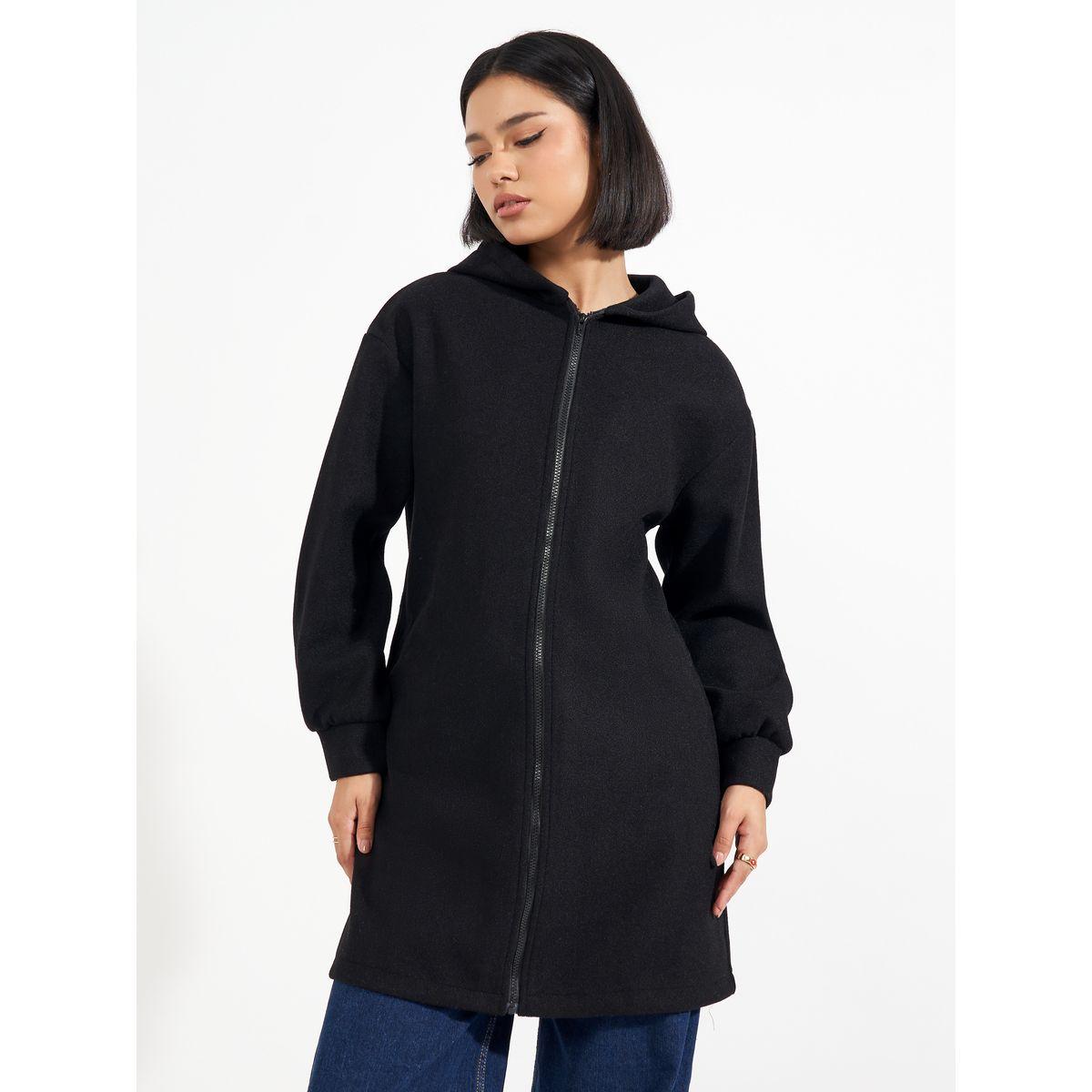 معطف بقصة عادية مع ياقة هودي-women-winterwear-coatsandjackets-jackets-image-3