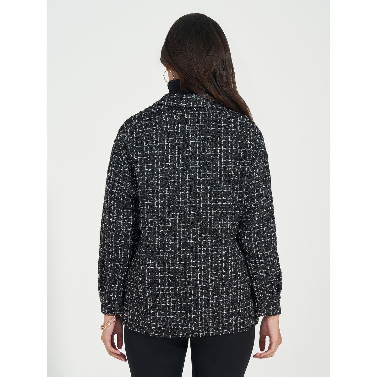 Styli Oversized Longline Tweed Shacket-women-winterwear-coatsandjackets-jackets-image-5