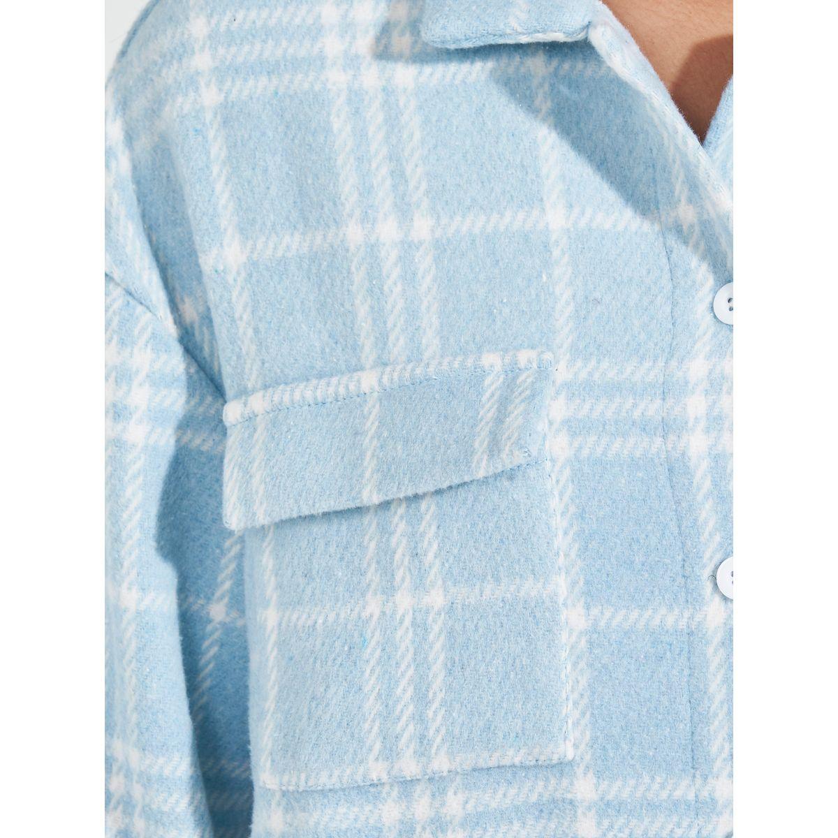 Styli Oversized Longline Wool Like Checked Shacket-women-winterwear-coatsandjackets-jackets-image-4
