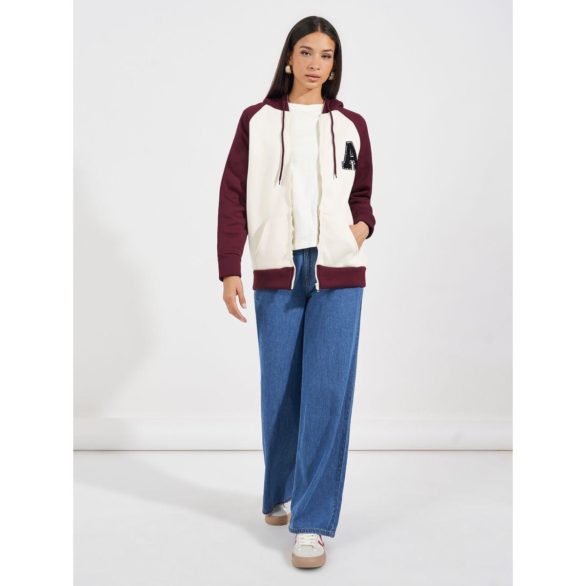 Styli Oversized Longline Color Block Zip Through Hoodie-women-clothing-hoodiesandsweatshirts-hoodies-image-2