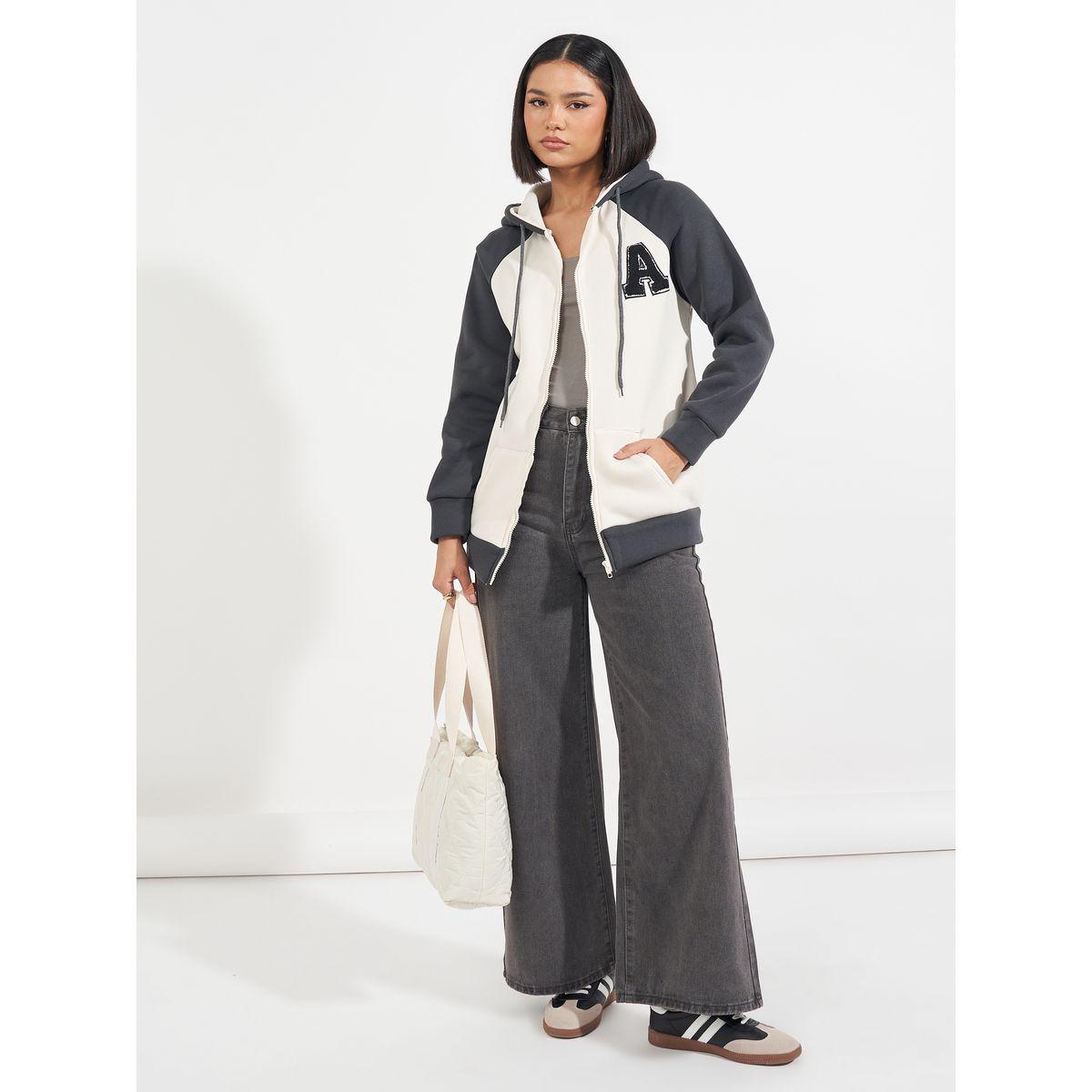 Styli Oversized Longline Color Block Zip Through Hoodie-women-winterwear-hoodiesandsweatshirts-hoodies-image-3