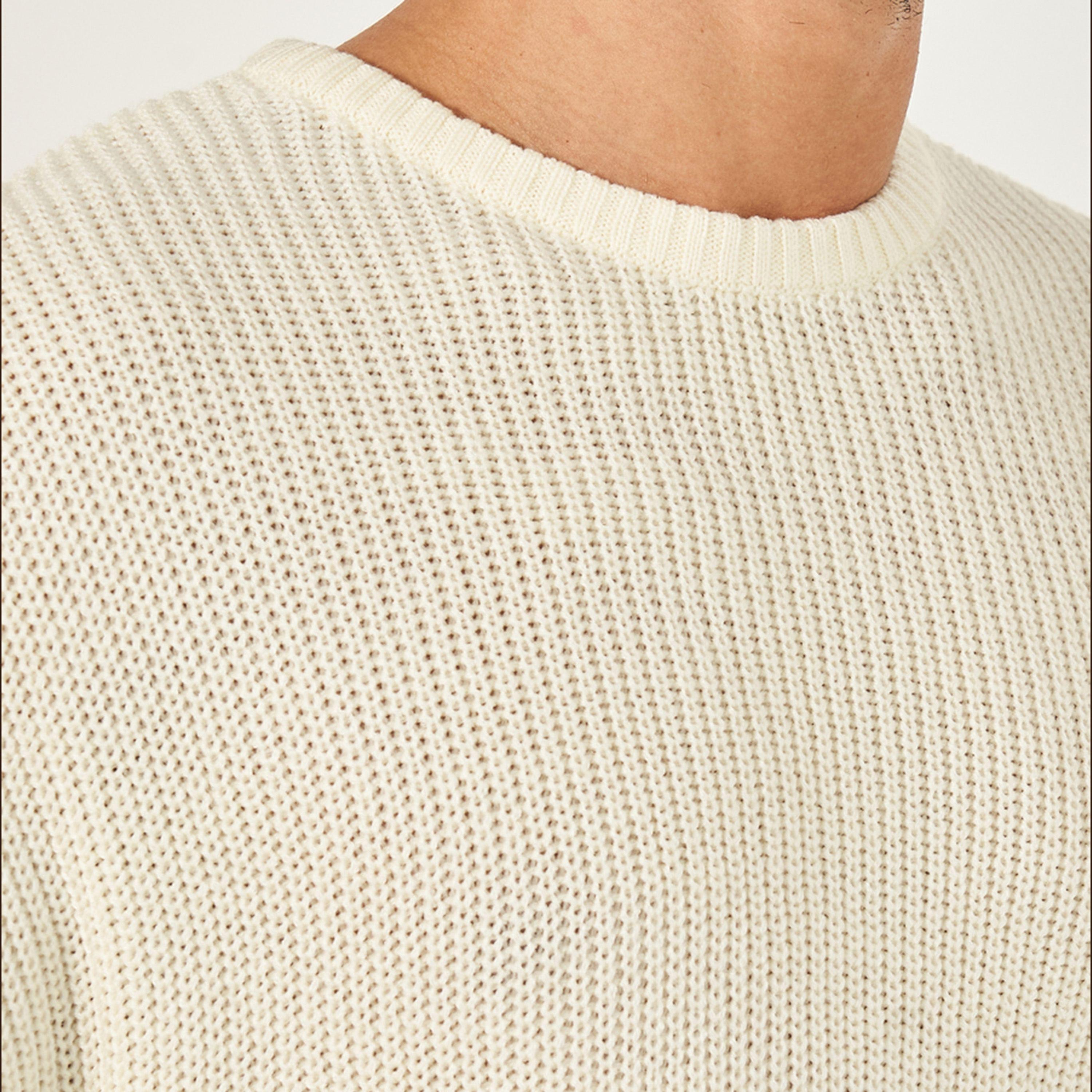 ستايلي - سترة سادة بقصة مريحة وياقة دائرية-men-winterwear-sweatersandpullovers-image-3