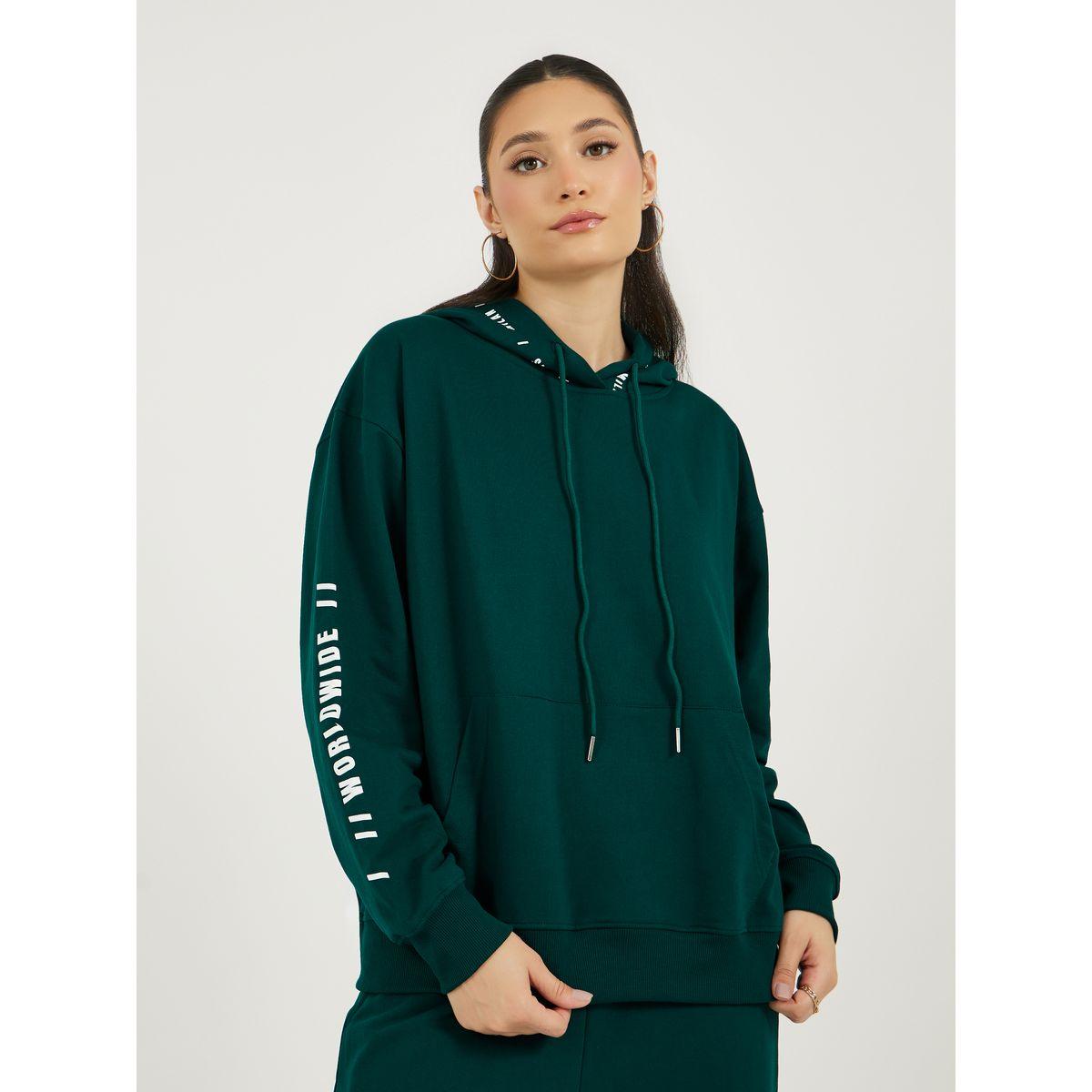 Styli Oversized Printed Hoodie and Wide Leg Joggers Co-Ords-women-clothing-coordsets-image-2
