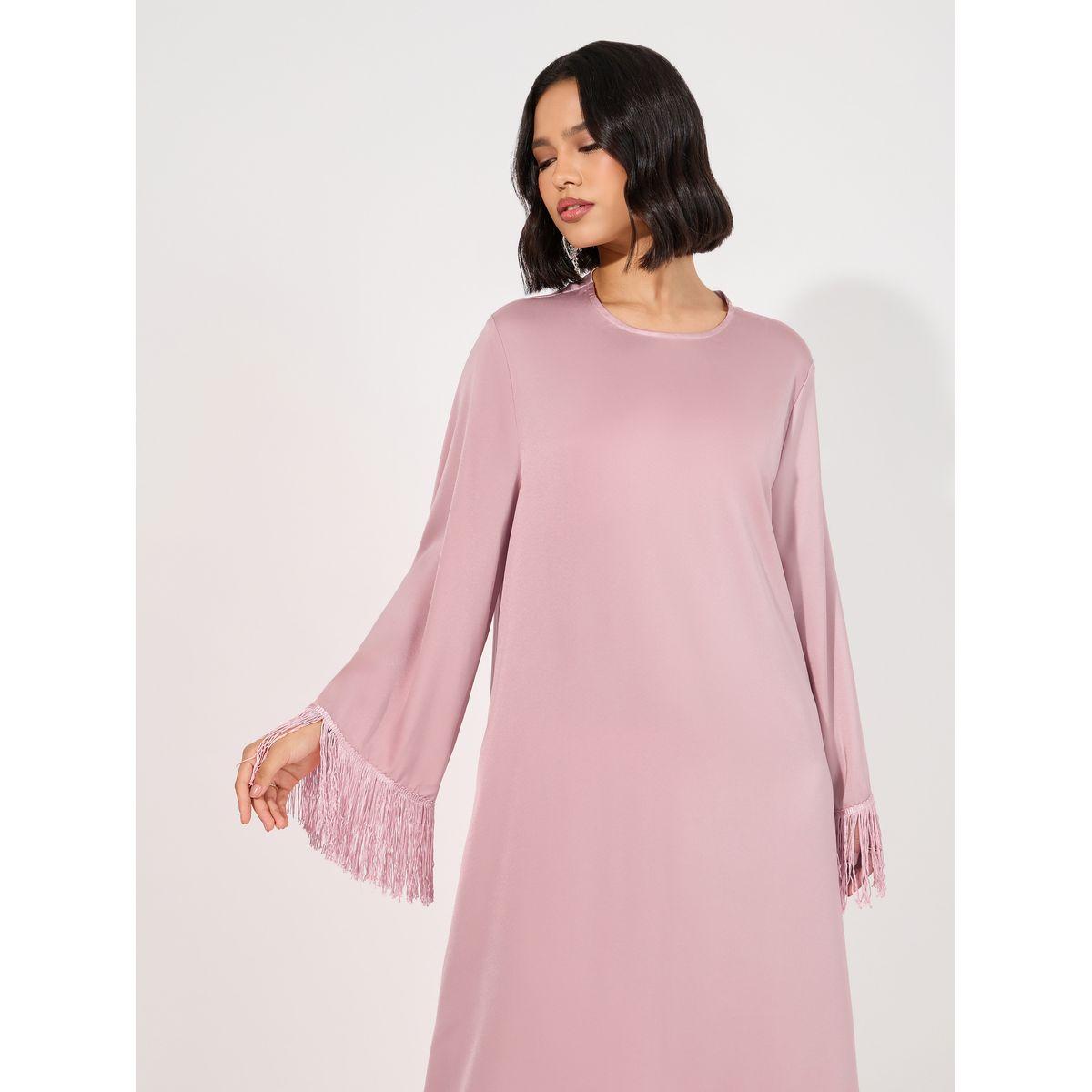 Styli Tasseled Edge Maxi Jalabiya-women-arabicclothing-jalabiyas-image-5