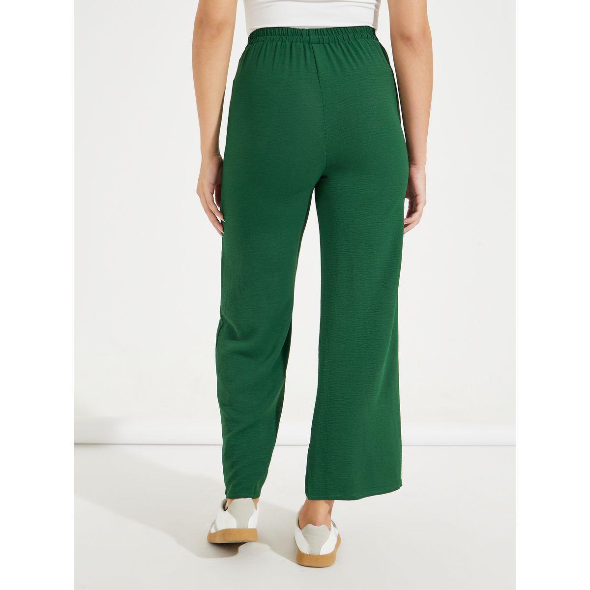 بنطال سادة بأرجل مستقيمة وأربطة-women-clothing-bottoms-trousers-image-4