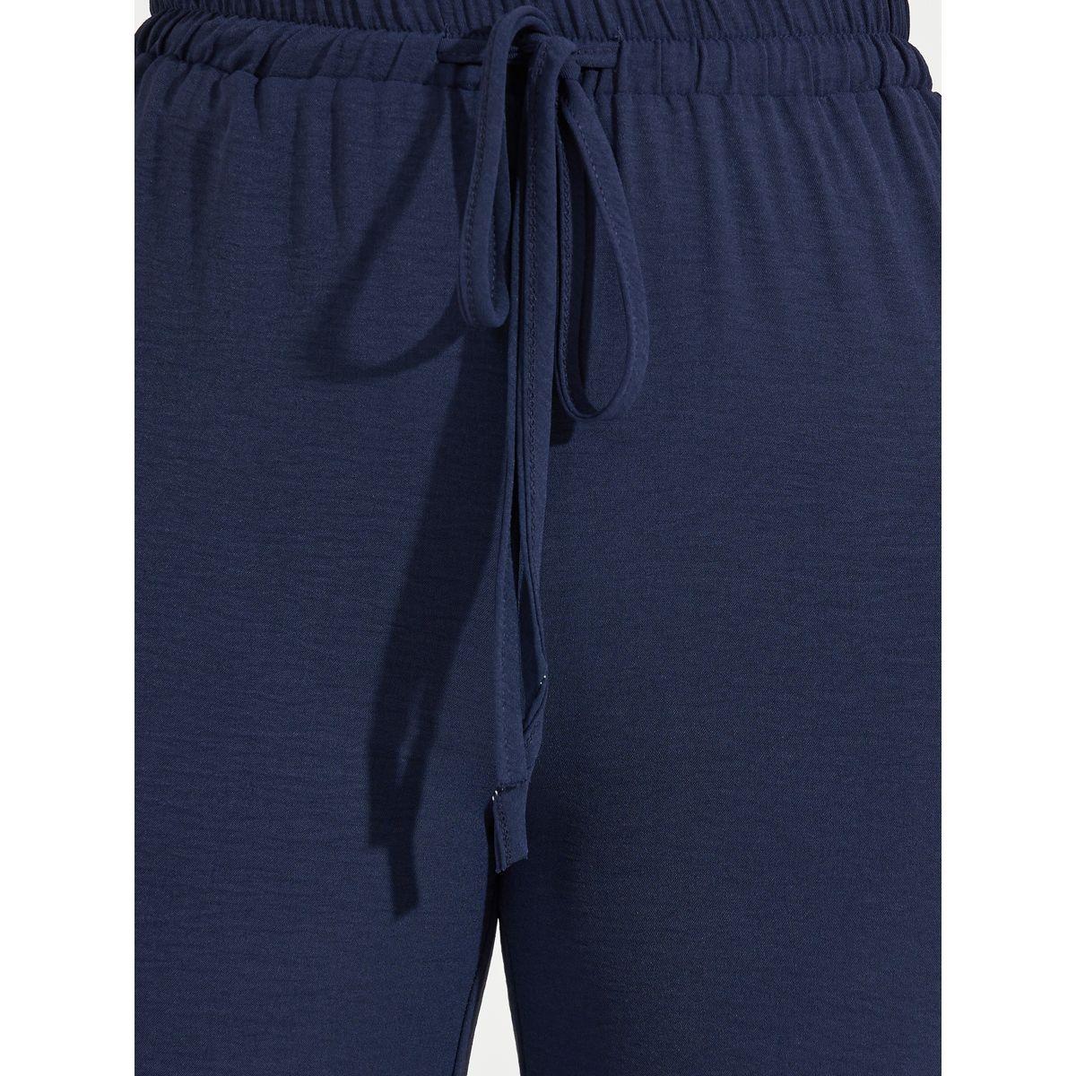 بنطال سادة بأرجل مستقيمة وأربطة-women-clothing-bottoms-trousers-image-2