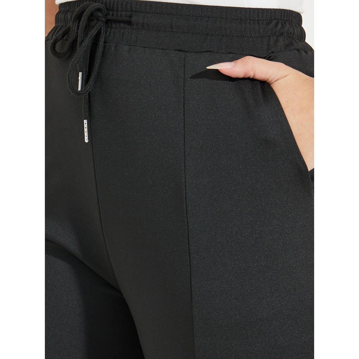 بنطال بوت كاب بخصر عالي وأربطة-women-clothing-bottoms-trousers-image-3