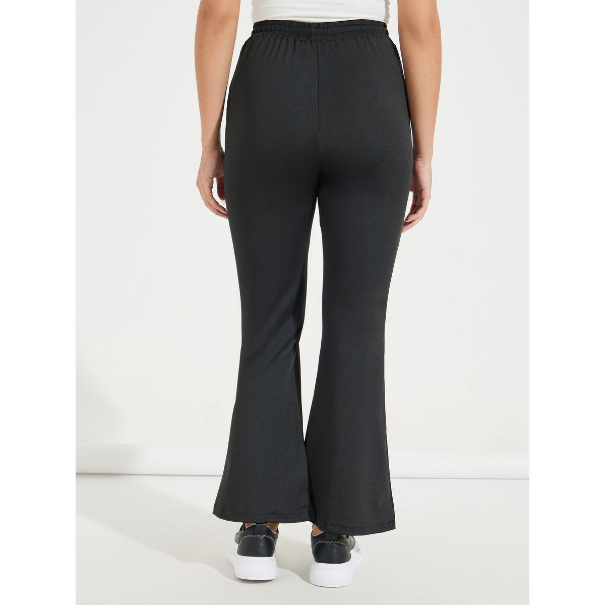 Styli High Rise Bootcut Pants with Drawstring-women-clothing-bottoms-trousers-image-4