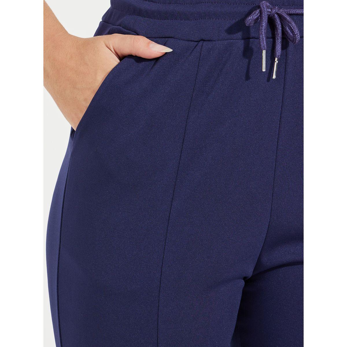 Styli High Rise Bootcut Pants with Drawstring-women-clothing-bottoms-trousers-image-3