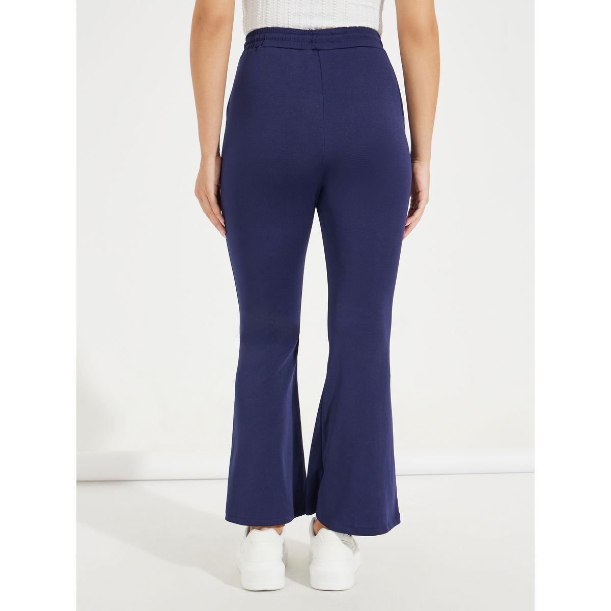 Styli High Rise Bootcut Pants with Drawstring-women-clothing-bottoms-trousers-image-4