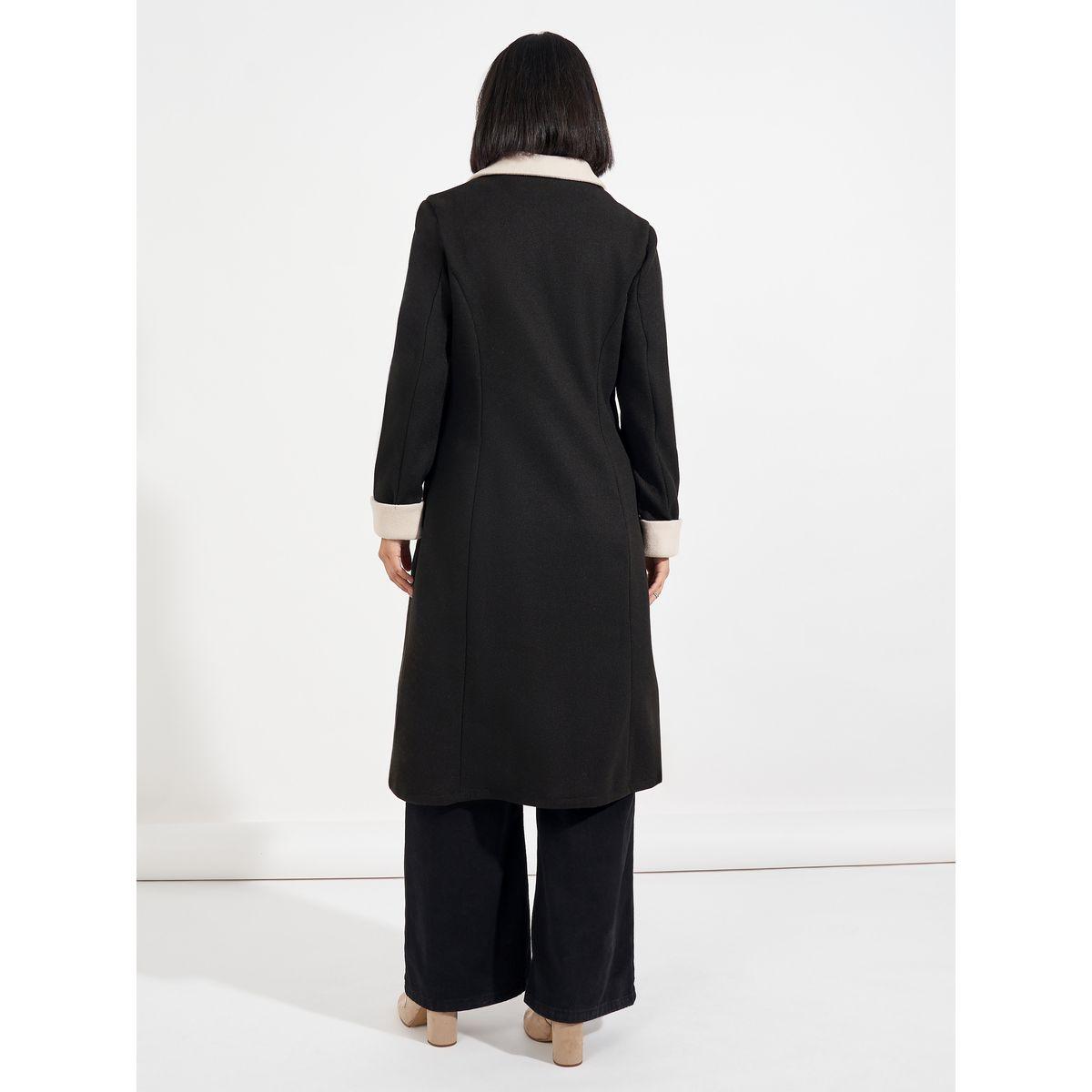 Styli Regular Fit Wool Like Contrast Collar Double Breasted Coat-women-clothing-coatsandjackets-coats-image-5