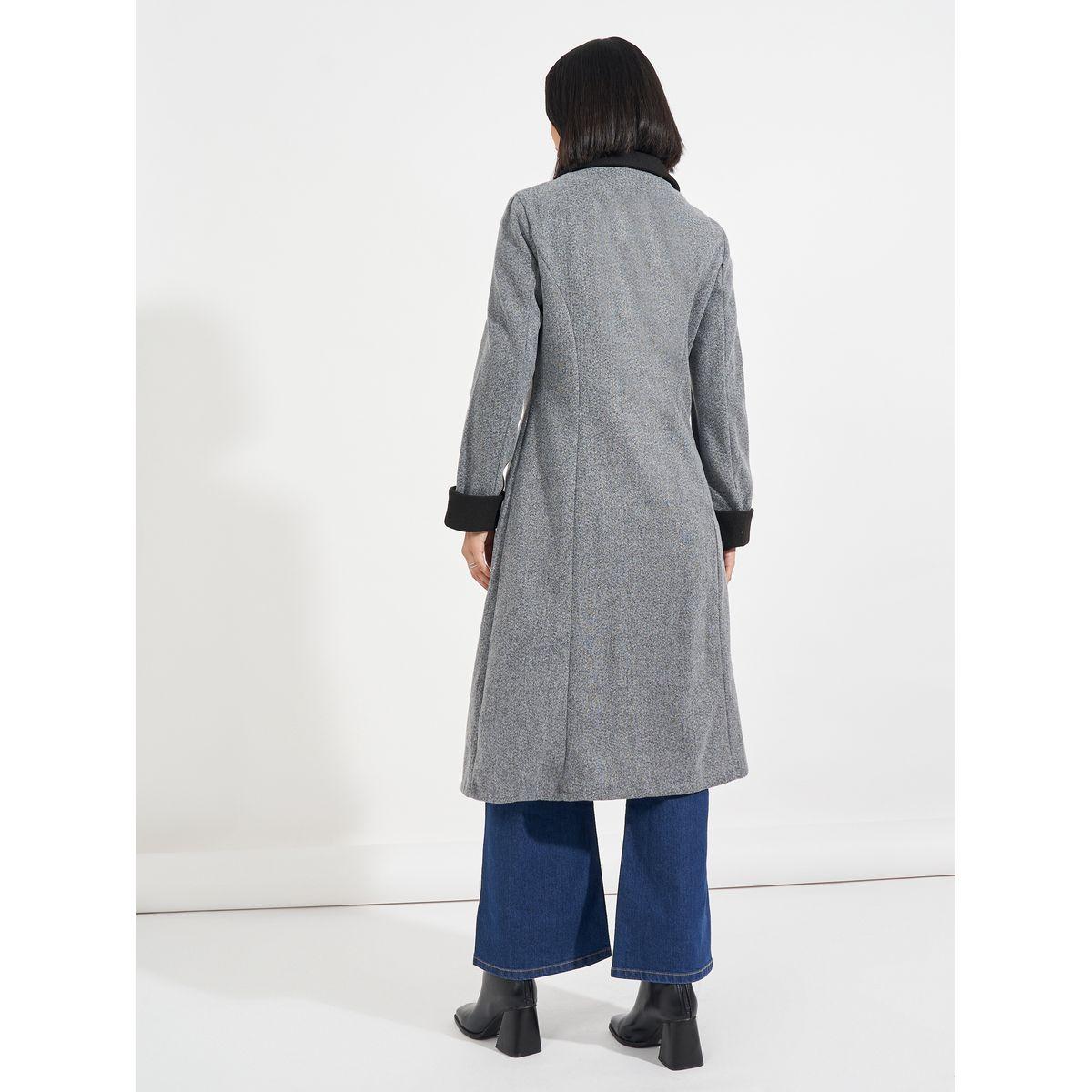 Styli Regular Fit Wool Like Contrast Collar Double Breasted Coat-women-clothing-coatsandjackets-coats-image-5