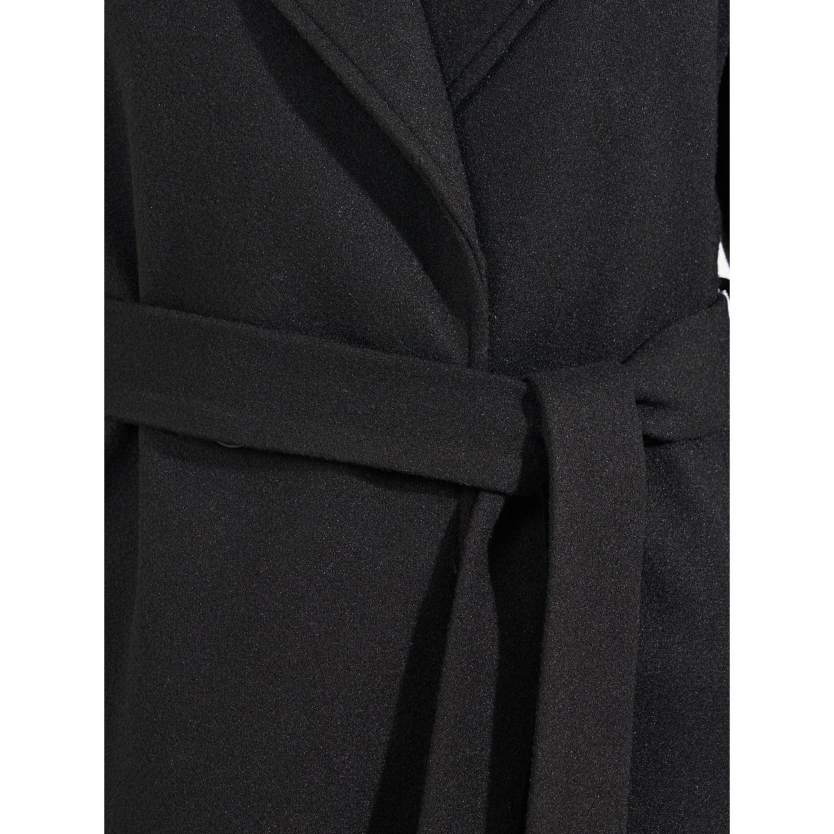 Styli Regular Fit Midi Wool Like Belted Coat with Faux Fur Detail-women-winterwear-coatsandjackets-coats-image-6