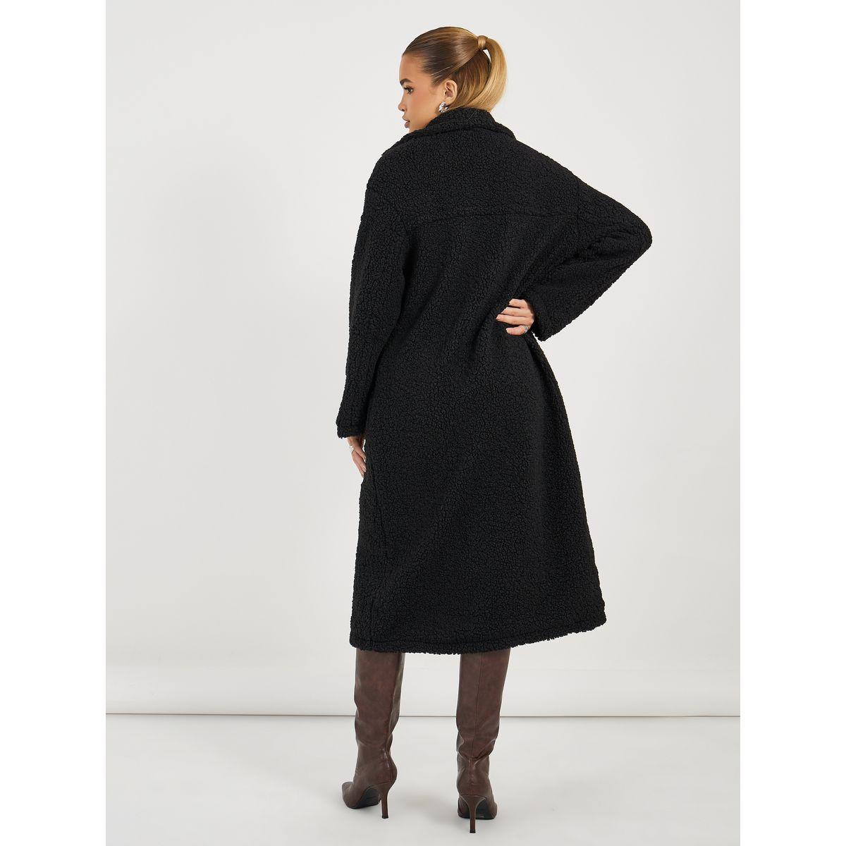 معطف ميدي فضفاض بصدر مزدوج وفرو صناعي-women-clothing-coatsandjackets-coats-image-6