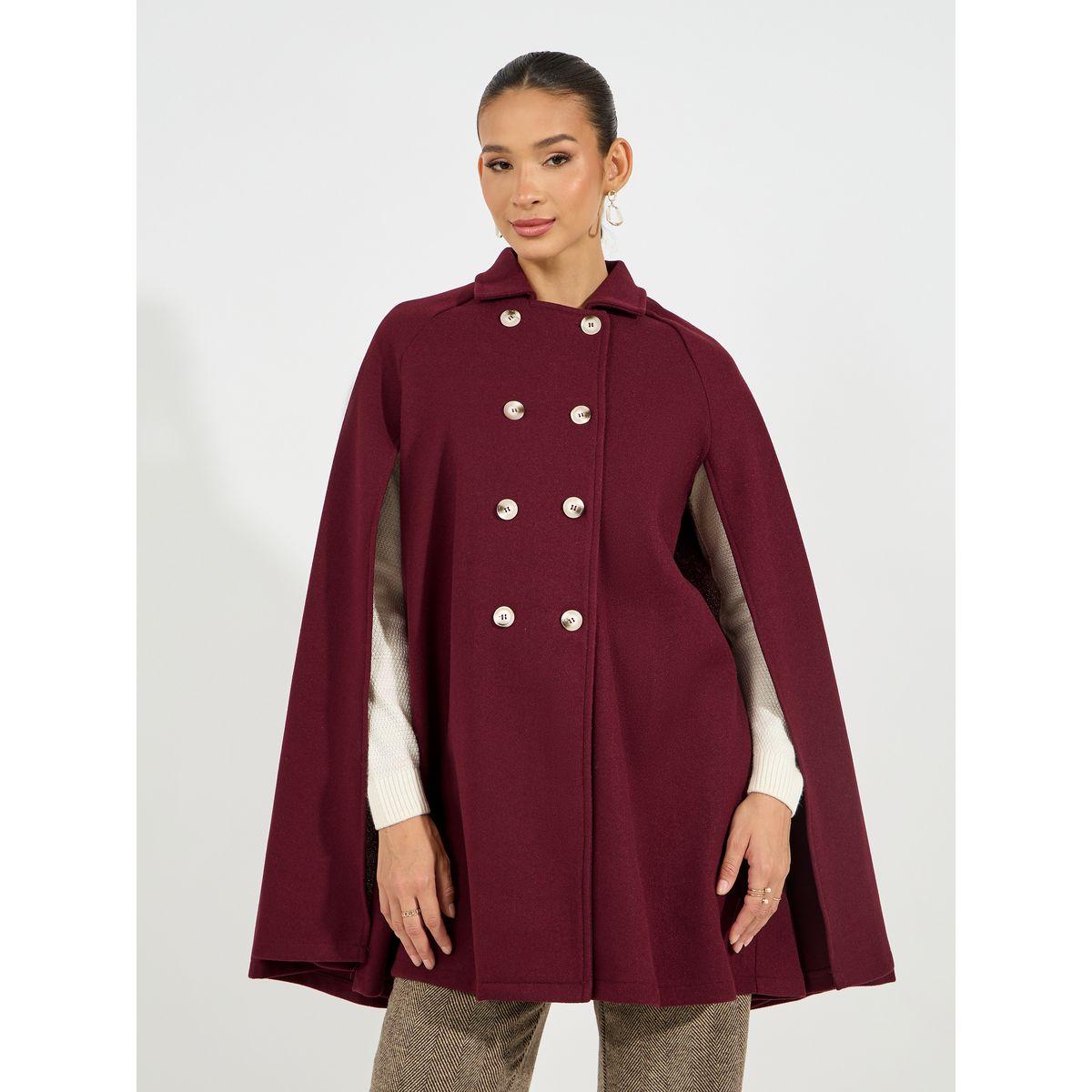 Styli Oversized Longline Wool Like Cape Coat-women-winterwear-coatsandjackets-coats-image-1
