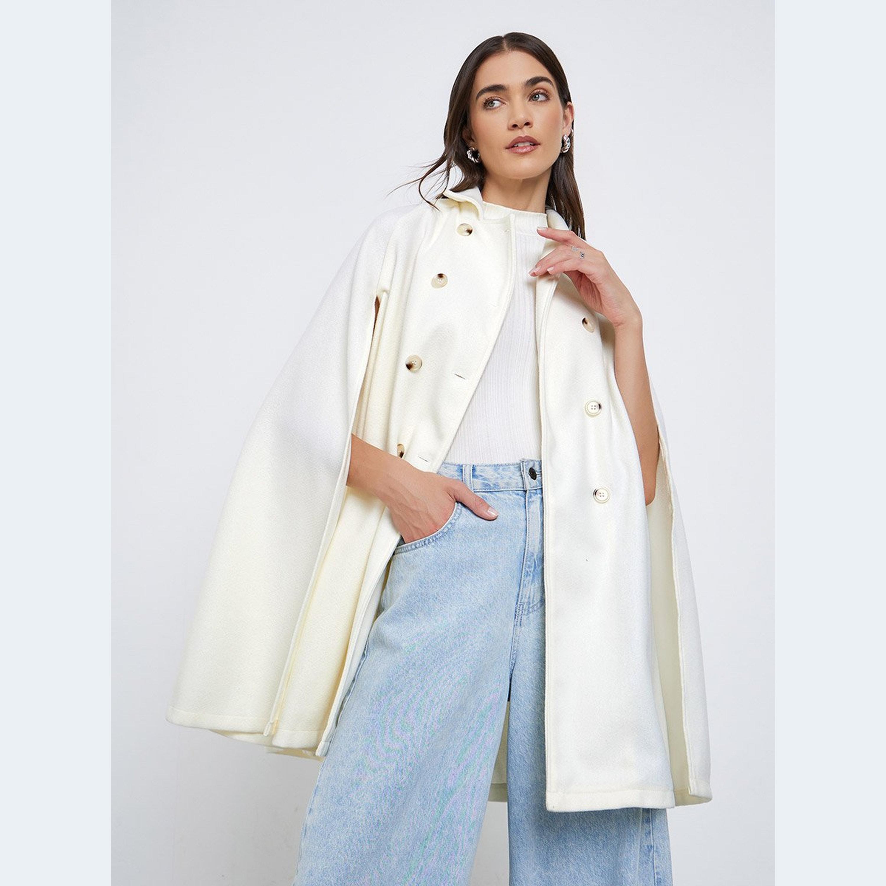 Styli Off-White Longline Double-Breasted Cape Coat-women-clothing-coatsandjackets-coats-image-1