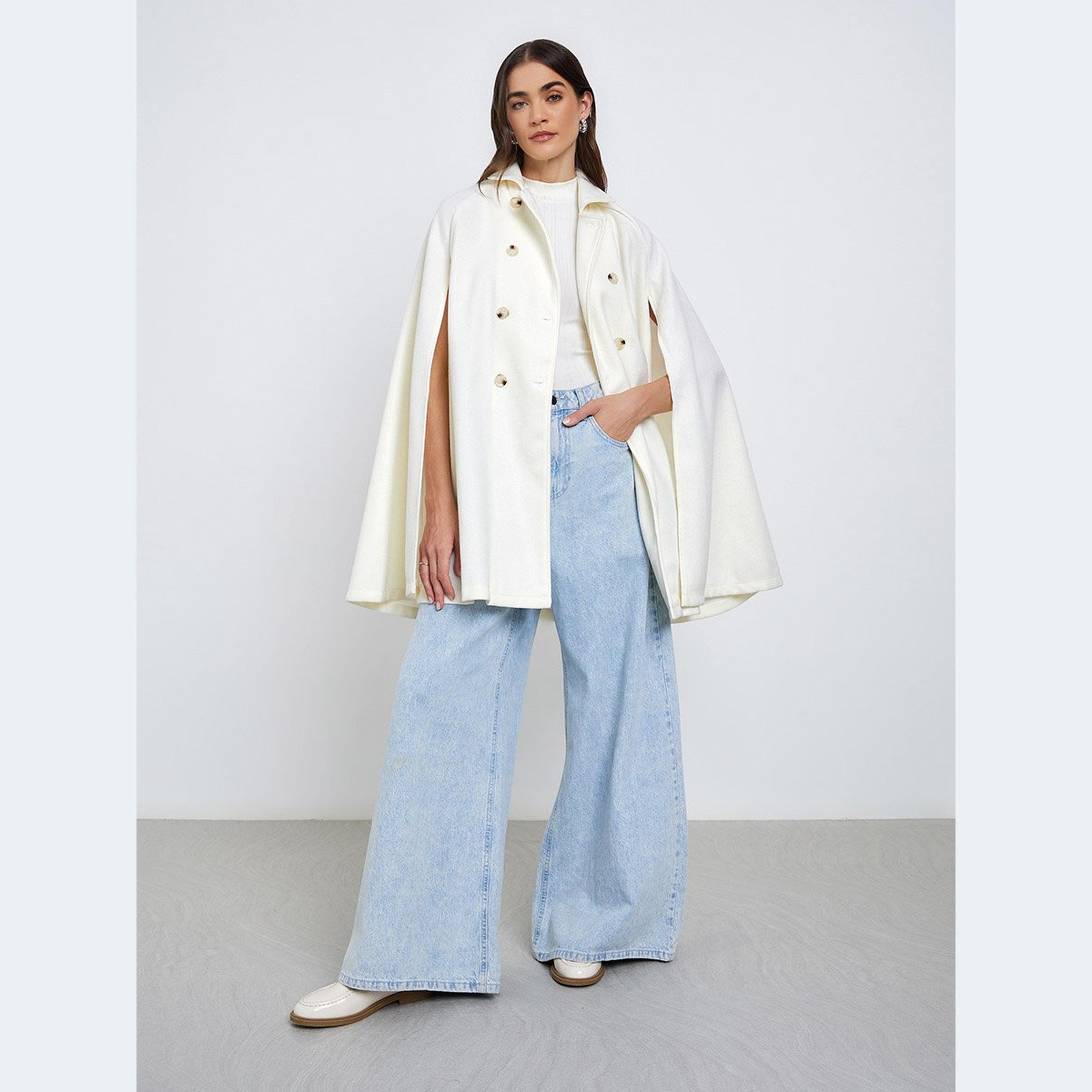 Styli Off-White Longline Double-Breasted Cape Coat-women-clothing-coatsandjackets-coats-image-2