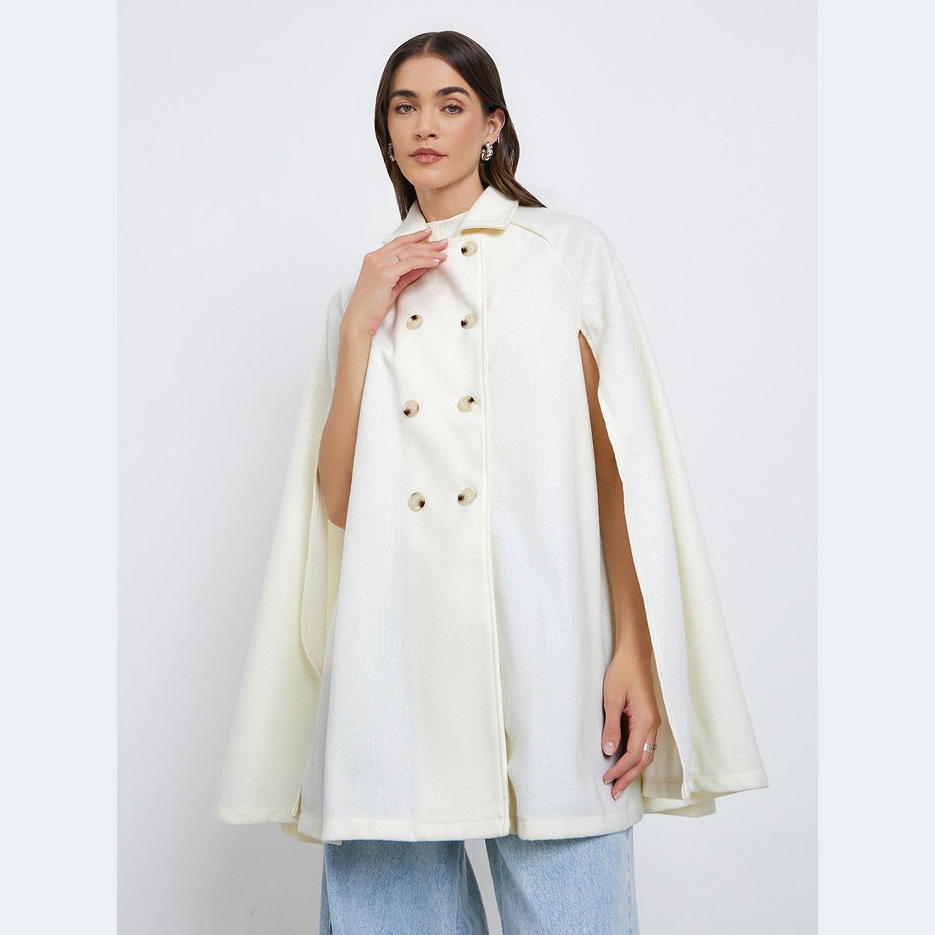 Styli Off-White Longline Double-Breasted Cape Coat-women-clothing-coatsandjackets-coats-image-3