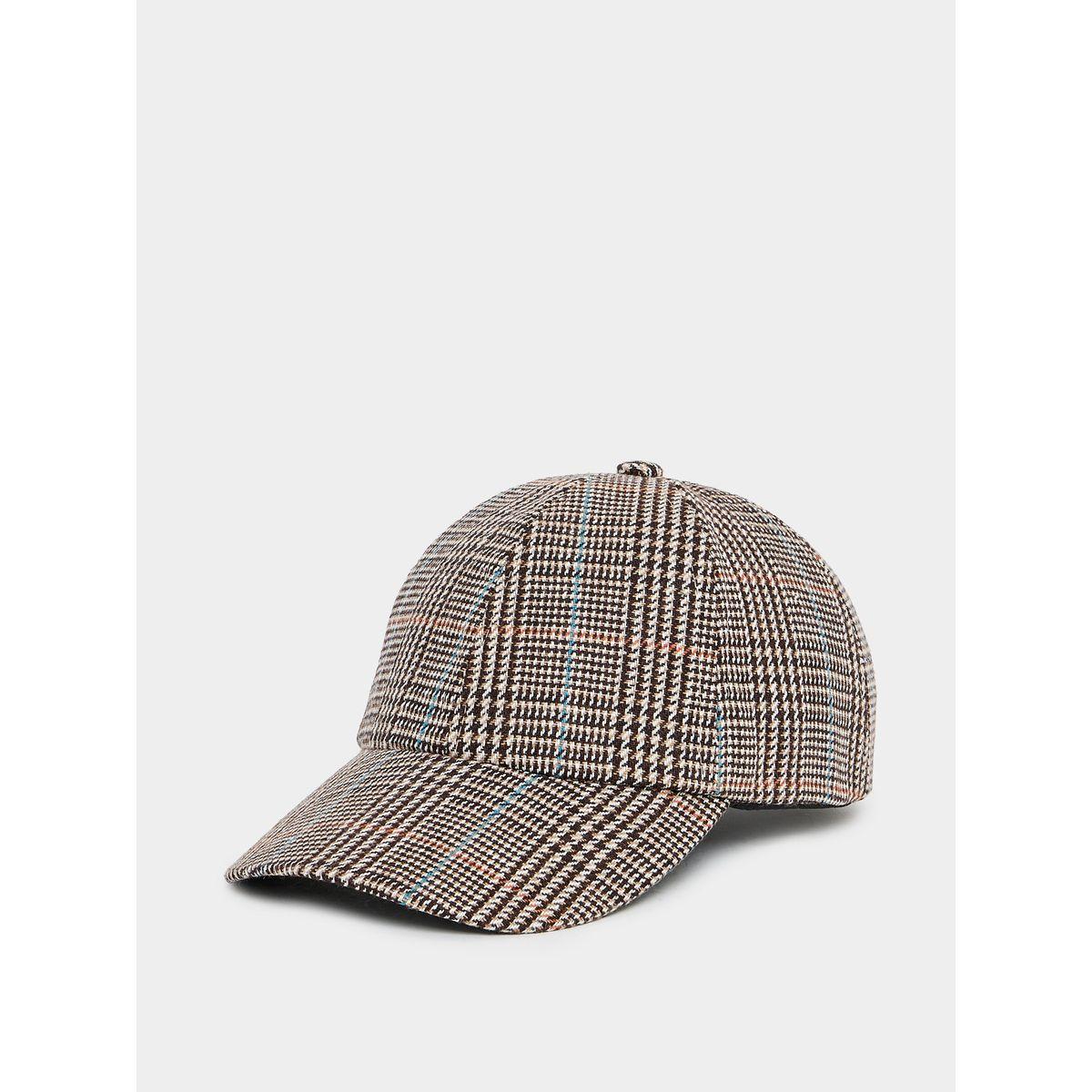 Styli Checked Pattern Cap-women-clothingaccessories-capsandhats-image-1