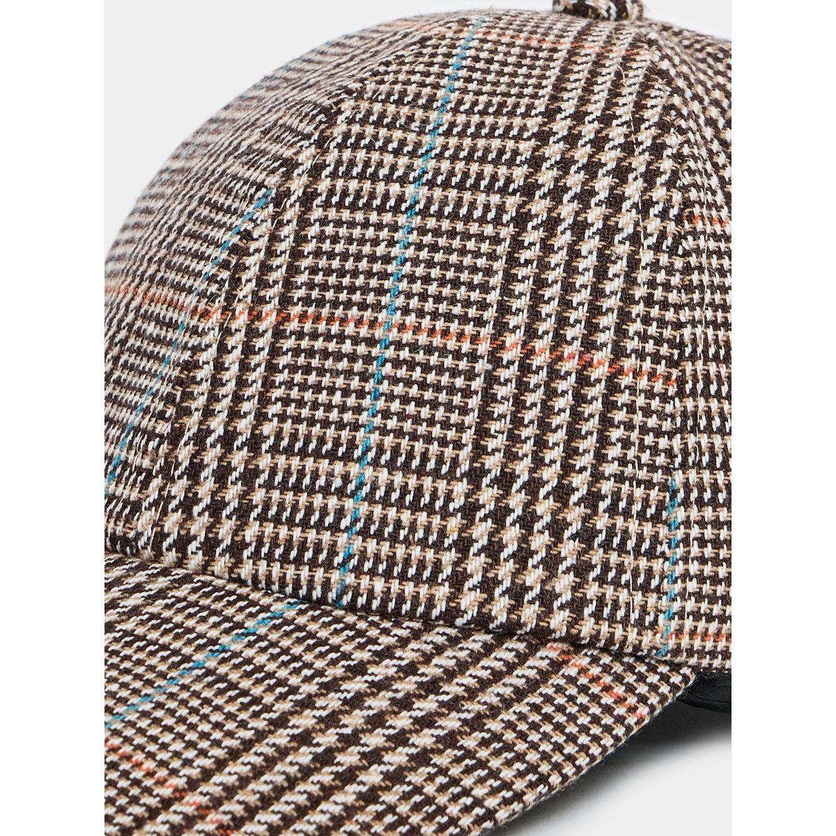 Styli Checked Pattern Cap-women-clothingaccessories-capsandhats-image-3