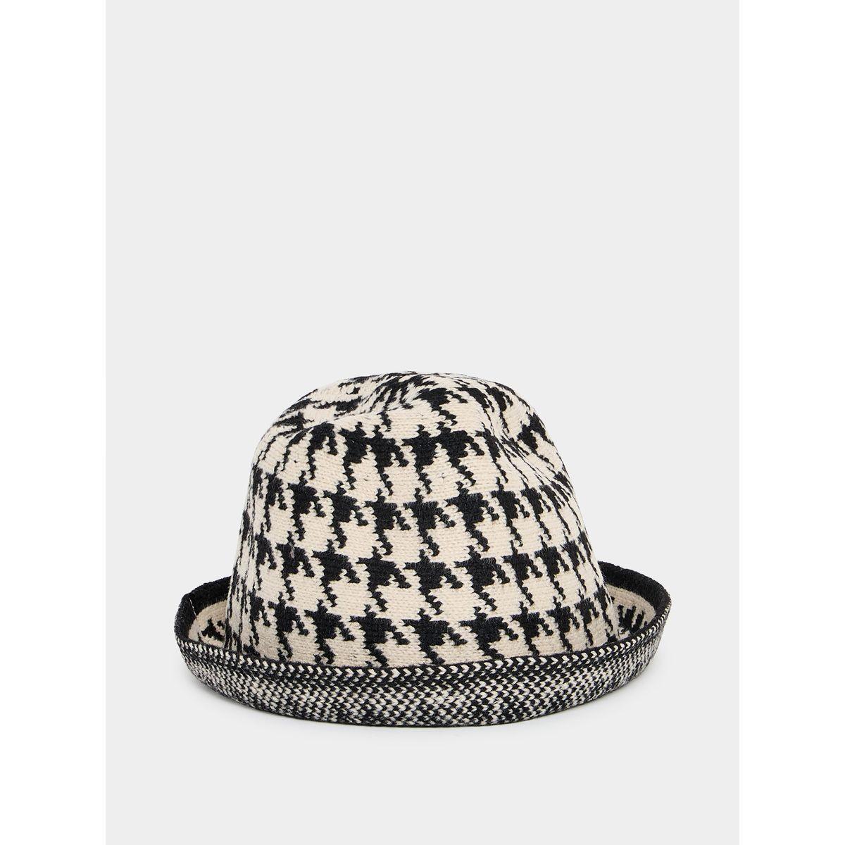Styli Houndstooth Pattern Hat-women-clothingaccessories-capsandhats-image-1