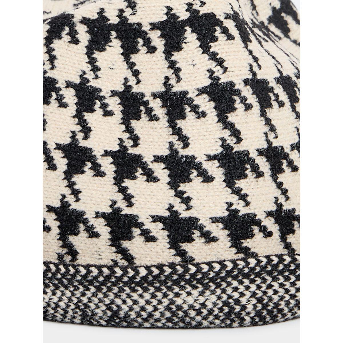 Styli Houndstooth Pattern Hat-women-clothingaccessories-capsandhats-image-2