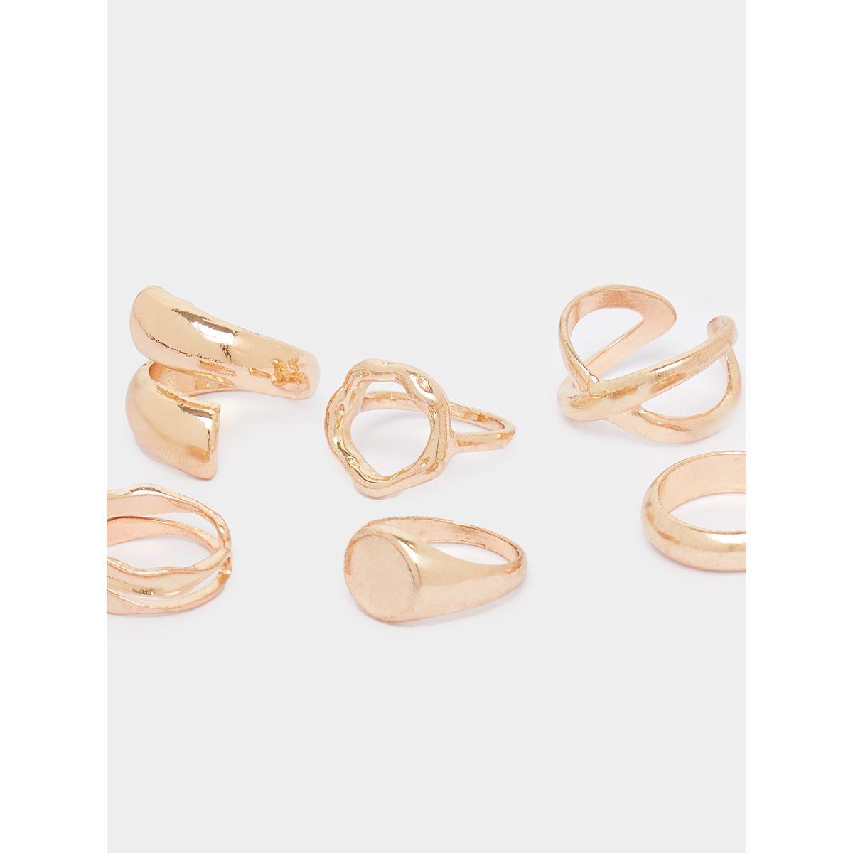Styli Set of 6 - Assorted Textured Rings-women-watchesandjewellery-jewellery-rings-image-3