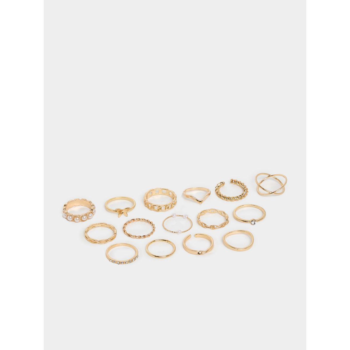 مجموعة من 15 خاتم كاجوال-women-watchesandjewellery-jewellery-rings-image-1