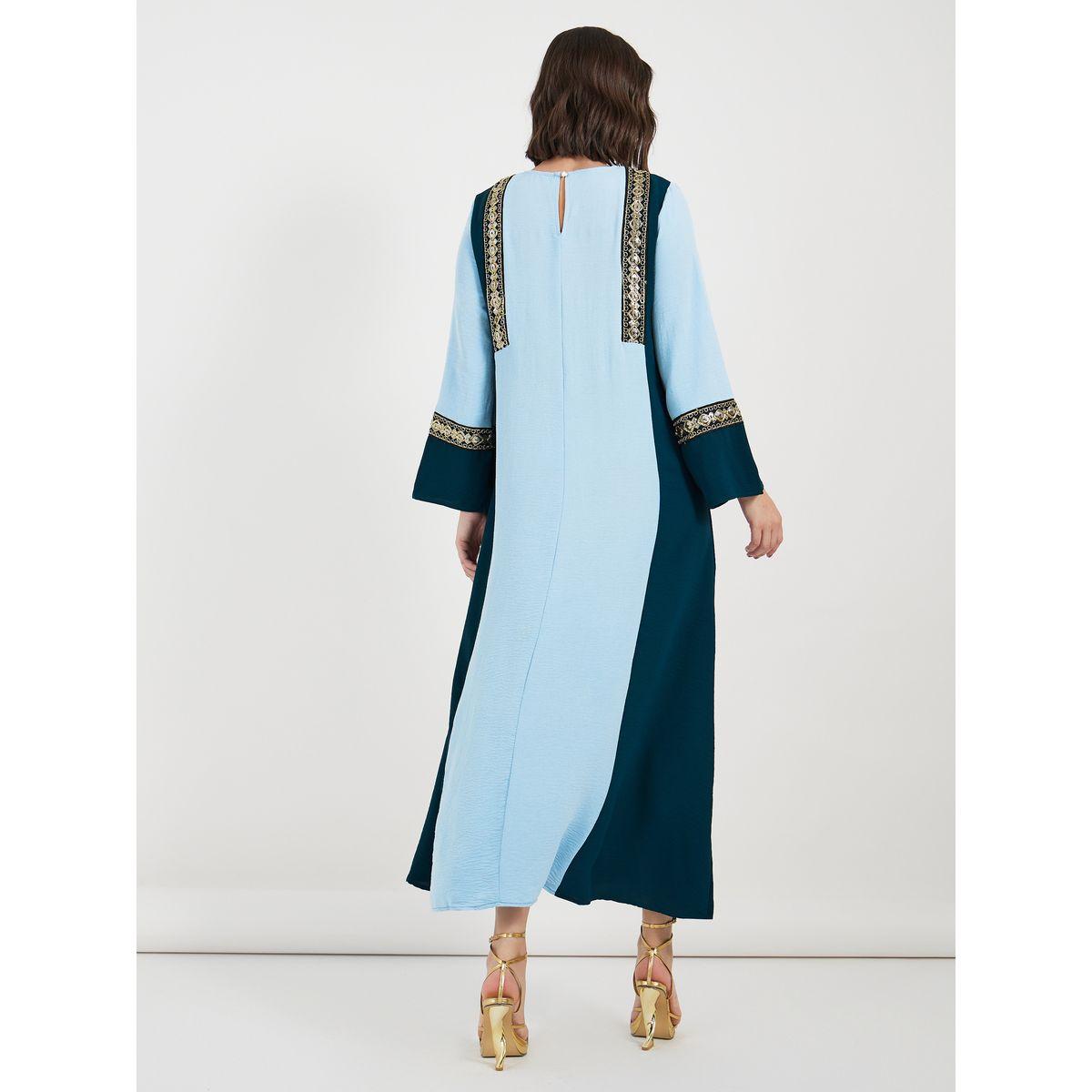 جلابية بتفاصيل مُتباينة وشراشيب-women-arabicclothing-jalabiyas-image-6