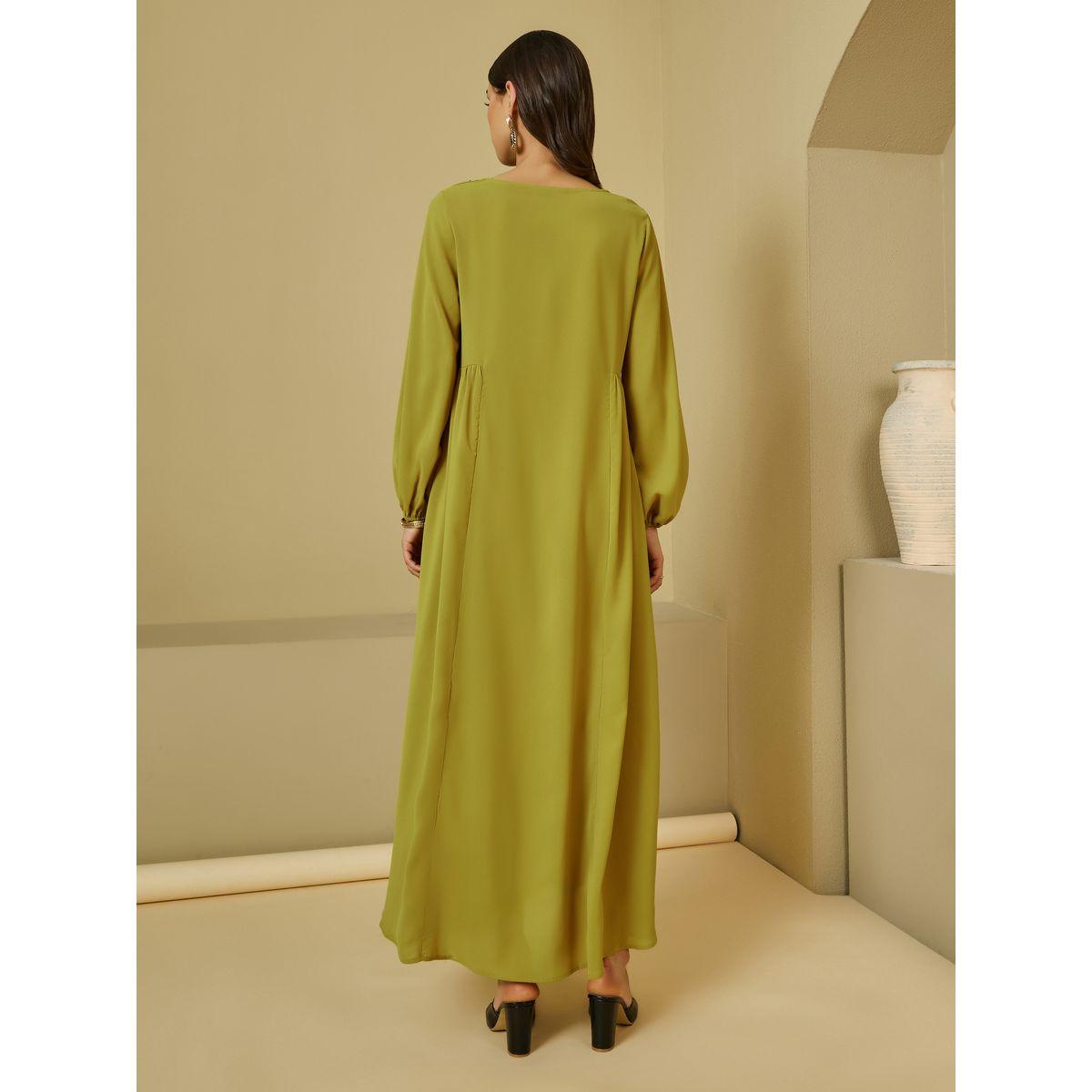 جلابية بتفاصيل مُطرّزة وأكمام فوليوم-women-arabicclothing-jalabiyas-image-4