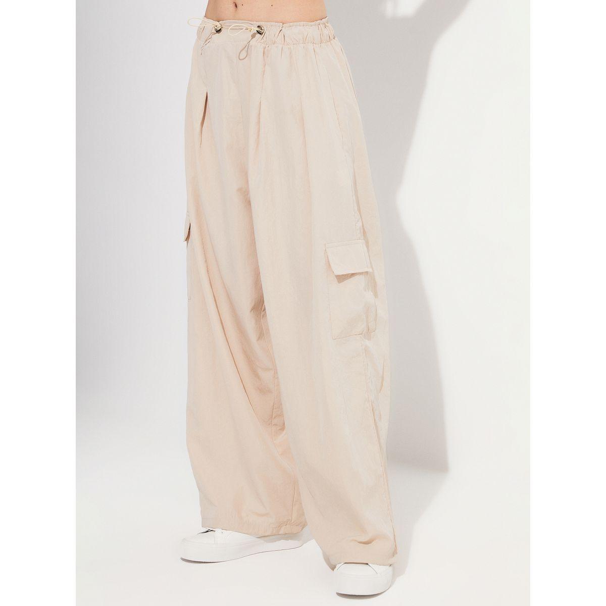 June Solid Cargo Pocket Wide Leg Pants-women-clothing-bottoms-trousers-image-4