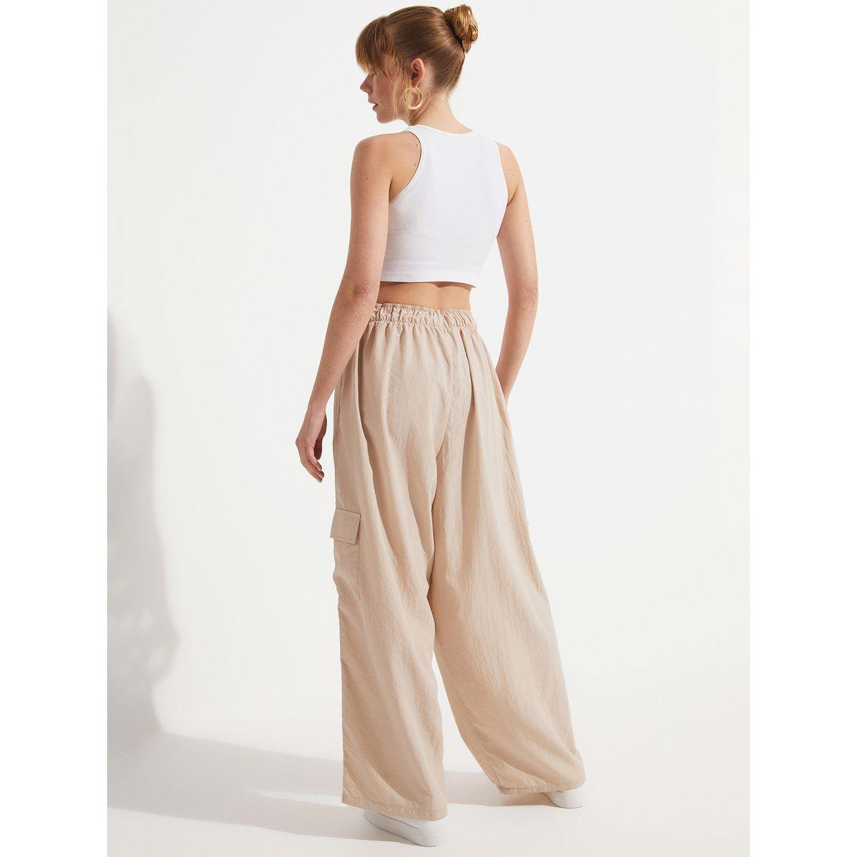 June Solid Cargo Pocket Wide Leg Pants-women-clothing-bottoms-trousers-image-5