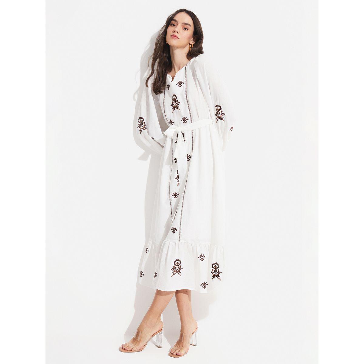 فستان ميدي بتفاصيل مُطرّزة مع أربطة-women-clothing-dresses-image-4