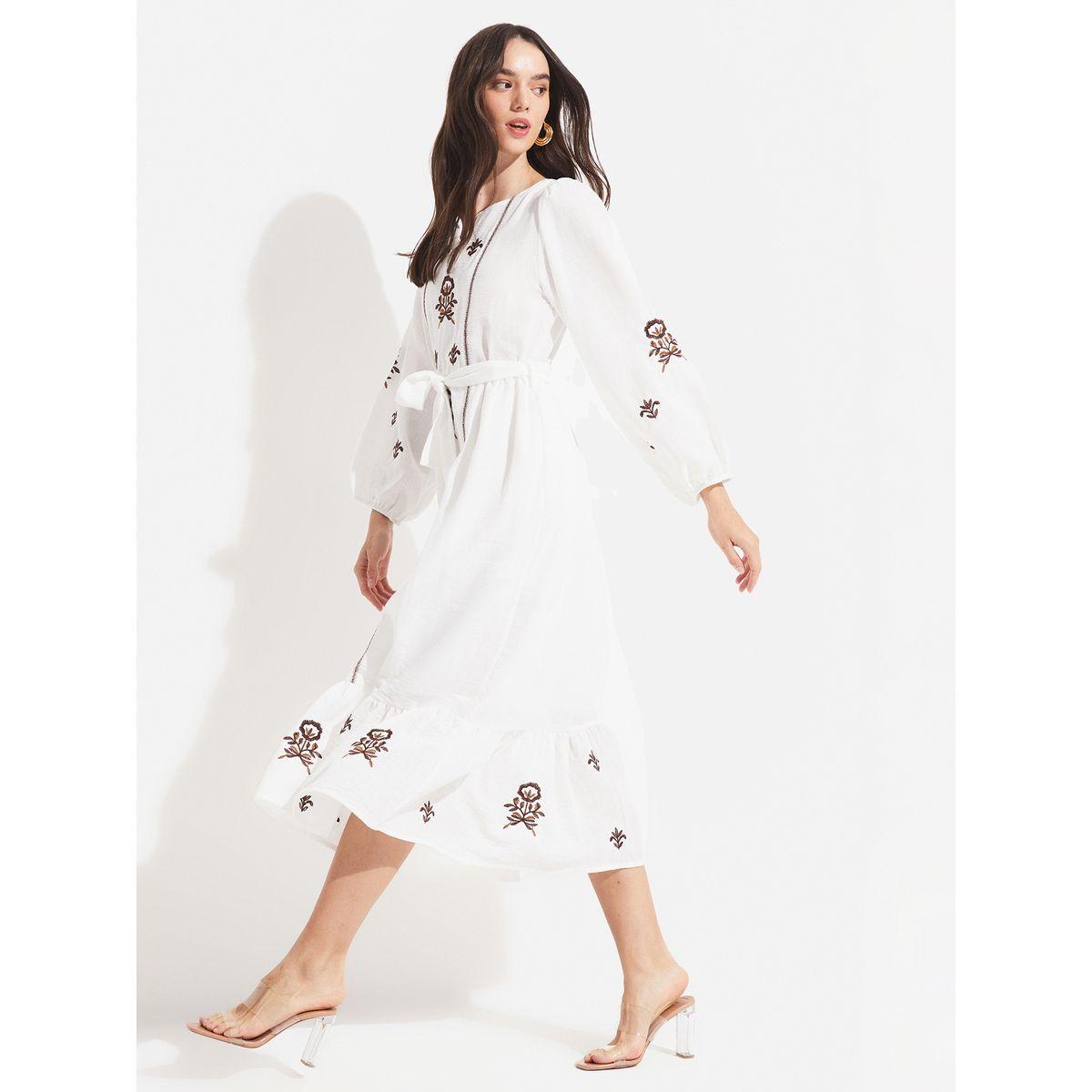 فستان ميدي بتفاصيل مُطرّزة مع أربطة-women-clothing-dresses-image-5
