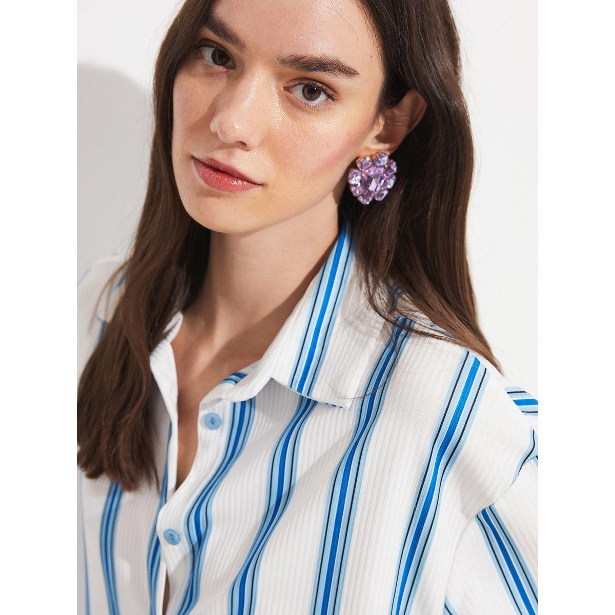 June Relaxed Fit Striped Shirt & Woven Pants Co-Ords-women-clothing-coordsets-image-5