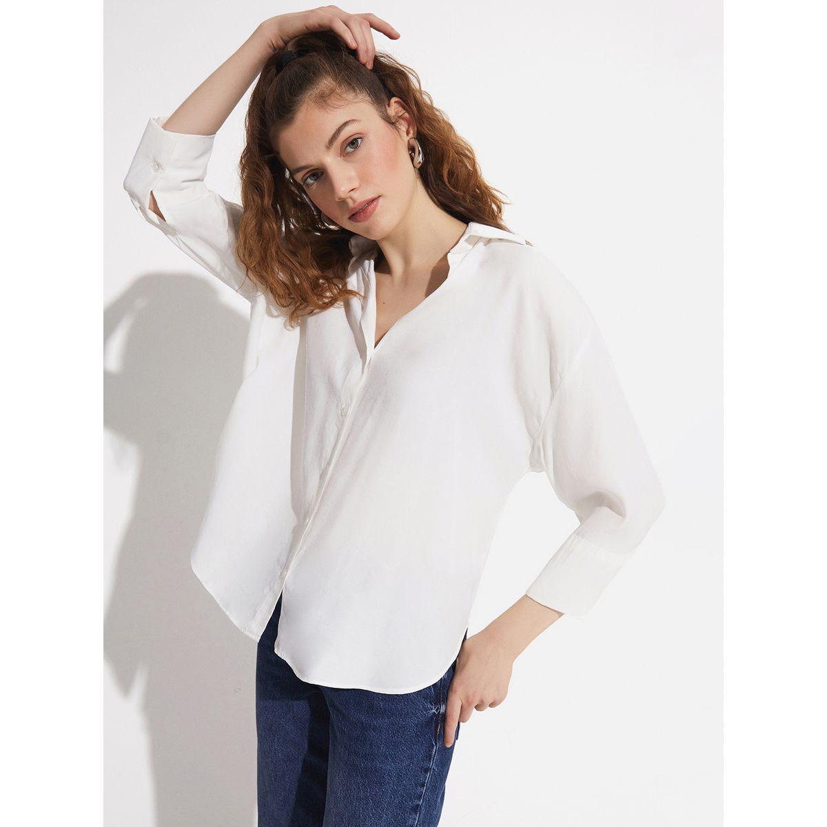 June Regular Fit Woven Shirt with Spread Collar-women-clothing-shirtsandblouses-shirts-image-2