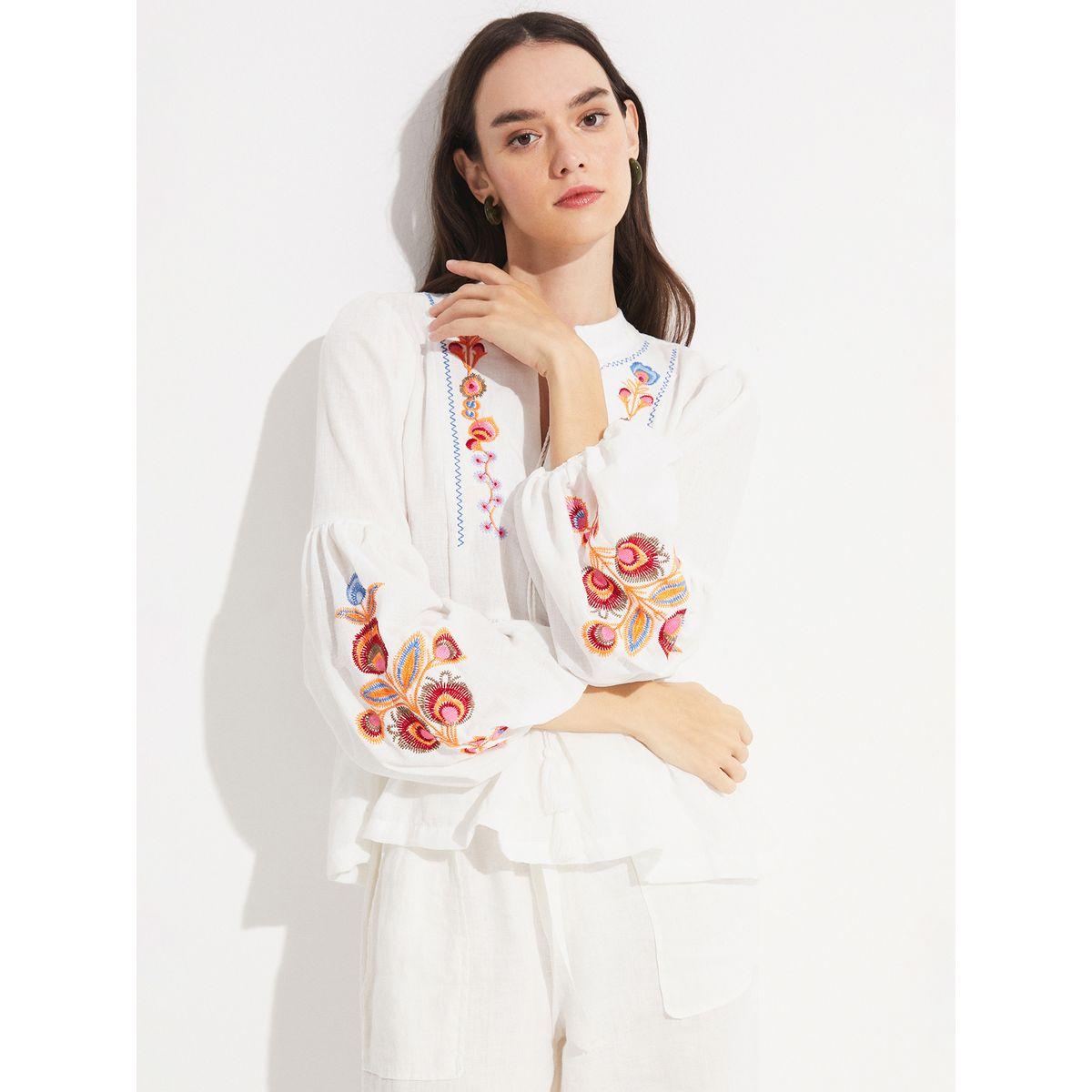 June Embroidery Detail Flounce Blouse-women-clothing-shirtsandblouses-blouses-image-2
