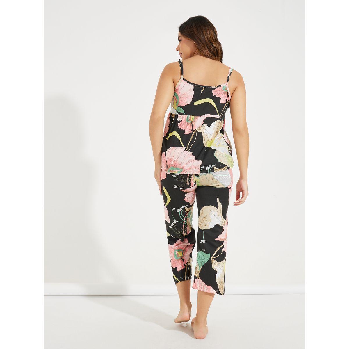 Styli Unwind Pack of 3- Floral Large Scale Cami, Robe & Pyjama-women-clothing-nightwear-pyjamas-longsets-image-9