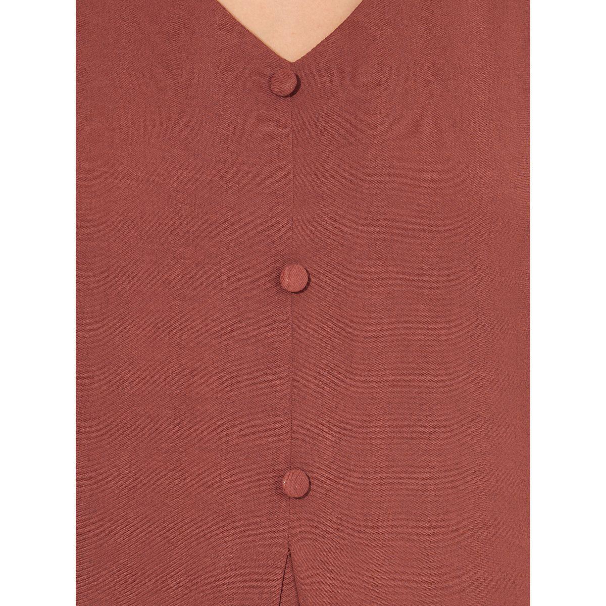 Styli V Neck Button Detail Under Abaya Dress-women-arabicclothing-jalabiyas-image-4