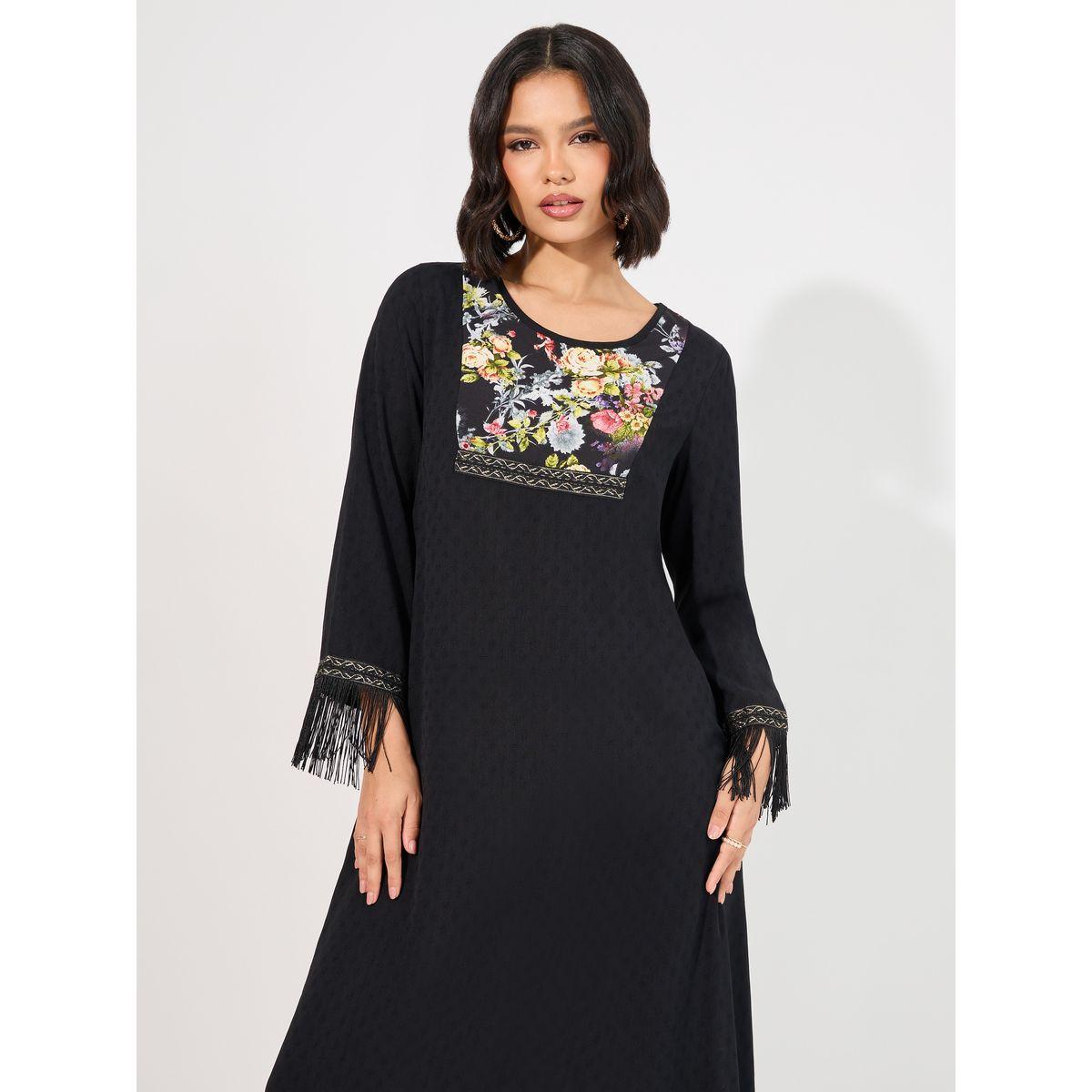 جلابية طويلة مطبعة مع تفاصيل شراشيب-women-arabicclothing-jalabiyas-image-5